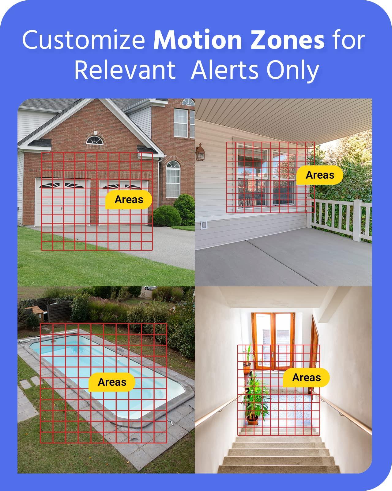 ANNKE ANNKE 5MP 8CH Home Security Camera System, 4pcs Wired C500 Outdoor PoE IP Cameras Compatible with Alexa, Color Night Vision, Smart Motion Detection, Remote Access, NO Hard Drive - H500