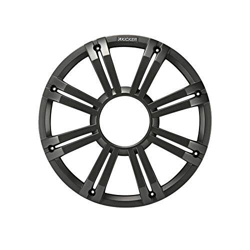 KICKER 2 Kicker 45KMF124 12\" Weather-Proof Subwoofers for Freeair Applications - 2 Kicker 45KMG12W 12\" LED Grille (Charcoal)