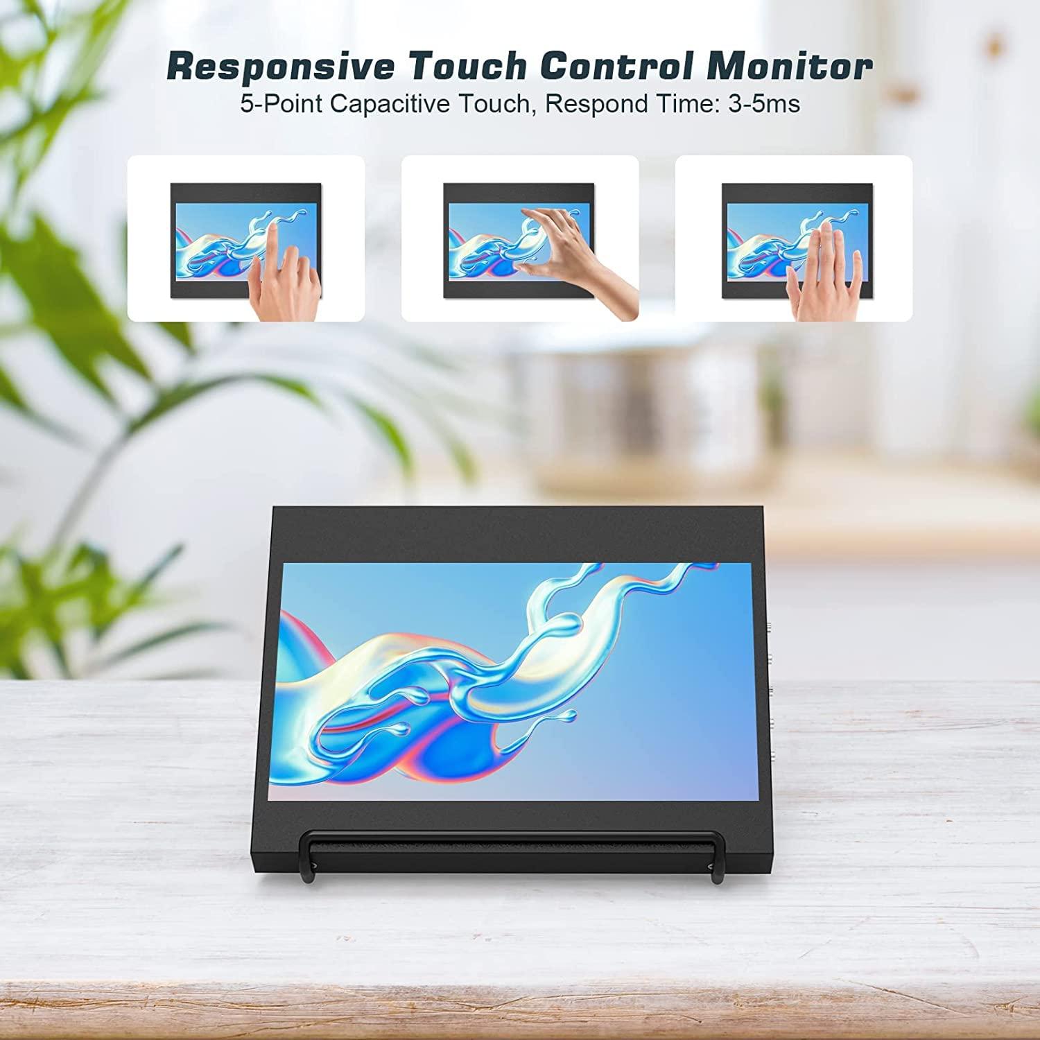 Chnia OEM PONPY 7" Raspberry Pi Touchscreen Monitor USB/HDMI Portable Monitor Capacitive Pi Display for PC Phones Raspberry Pi 4B 3B+ 3B 3A+ 2B B+