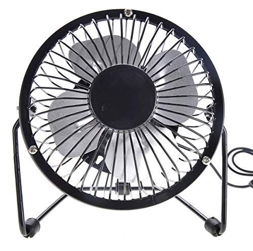 PowerTRC AZ Trading & Import Portable Mini Metal USB Table Fan (Black)