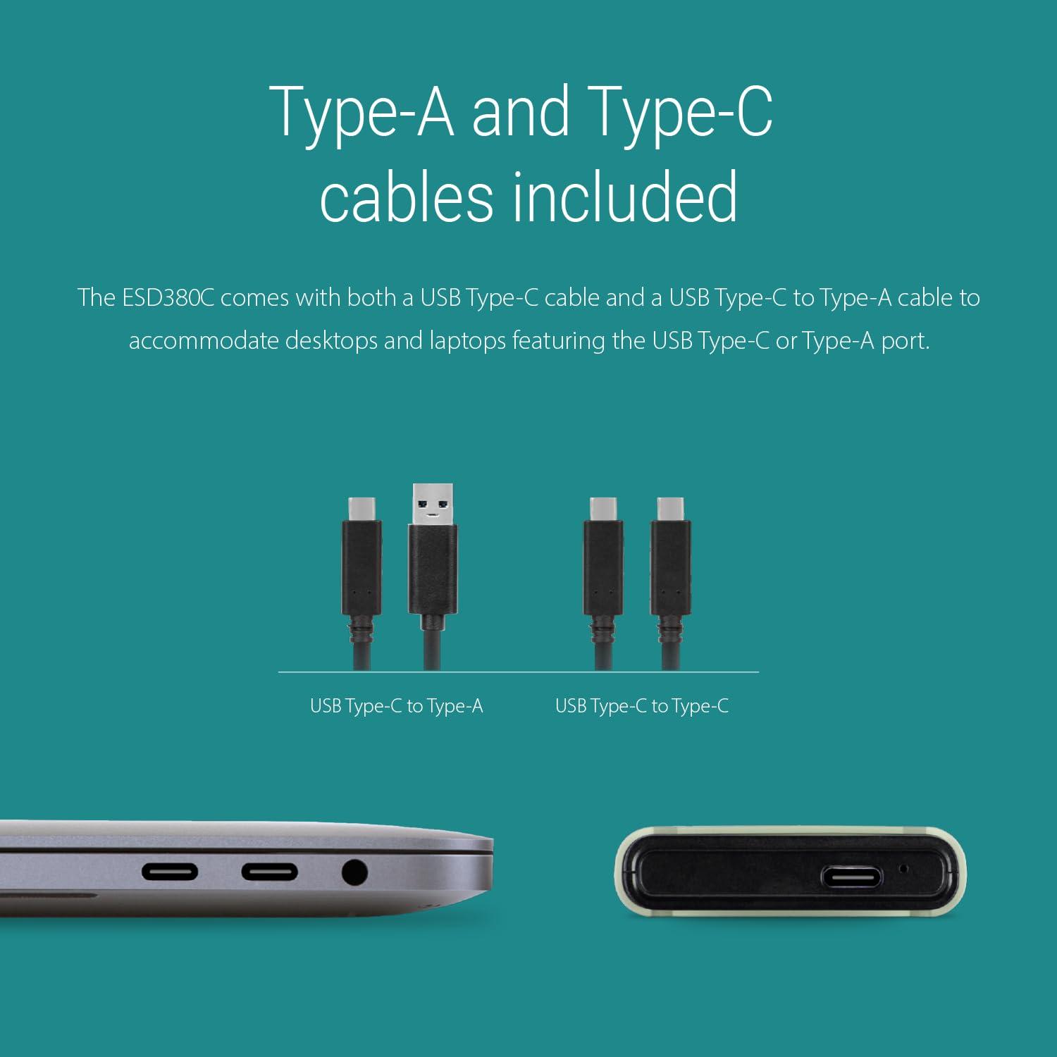 Transcend Transcend 1TB External SSD, Up to 2000MB/s, Portable Hard Drive for Steam Deck/iPhone/iPad/Mac/Windows/Android/Tablets/PS5/PS4/Xbox/Smart TV, USB 3.2 Gen 2 (20Gbps) USB-C & USB-A Cable Portable SSD