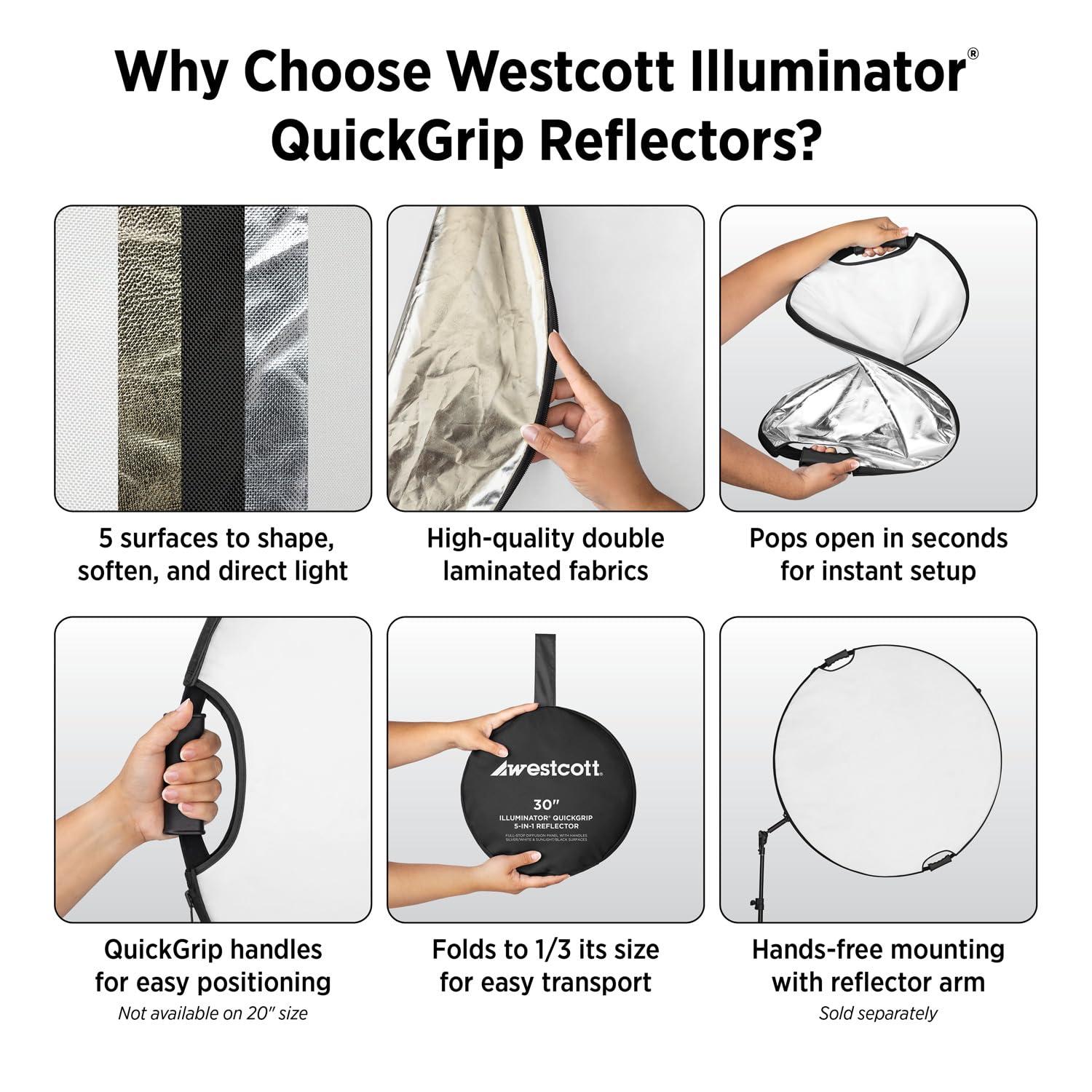 Westcott Westcott Illumintor QuickGrip 5-in-1 Reflectors (40" (101.6 cm))
