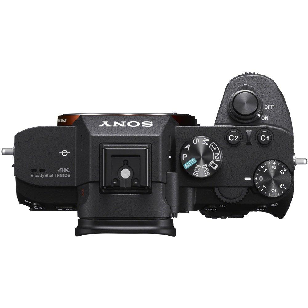 Sony Sony a7III 24.2MP Full Frame Mirrorless Interchangeable Lens Camera | Official USA Partner Model | Body ILCE-7M3 Bundle with 64GB Memory + Flash & Accessories Kit