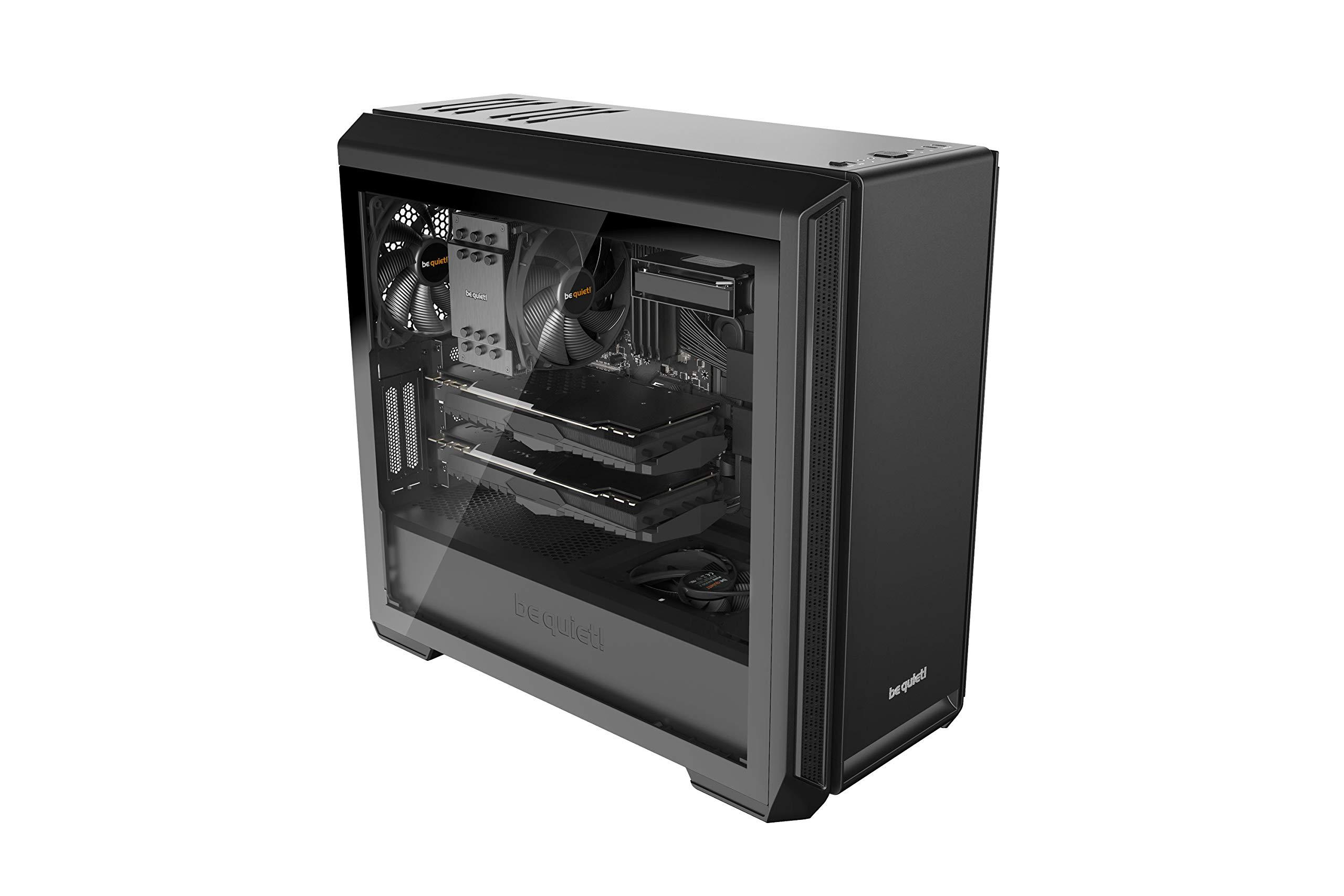 be quiet! be quiet! Silent Base 601 Window | Midi Tower ATX PC Case | Two 140mm Fans | 10mm Extra Thick Insulated mats | PSU Shroud | Black| BGW26
