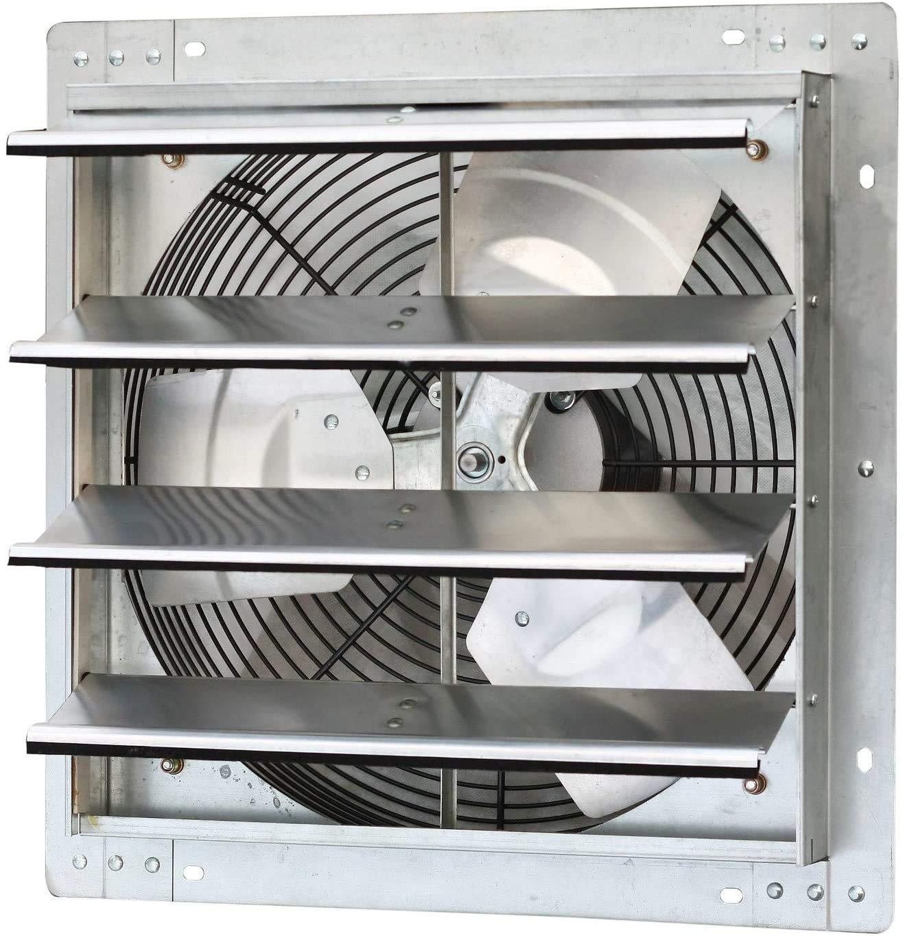 iLiving iLiving - 16" Wall Mounted Exhaust Fan - Automatic Shutter - Variable Speed - Vent Fan For Home Attic, Shed, or Garage Ventilation, 1200 CFM, 1800 SQF Coverage Area (Power Cord Not Included)