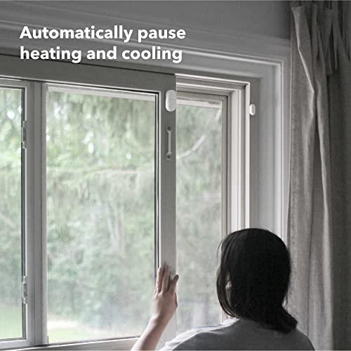 ecobee ecobee Smart Sensor for Doors & Windows 2 Pack - Wifi Contact Sensor for Home Security, Energy Savings - Compatible with Smart Thermostats - Temperature sensor