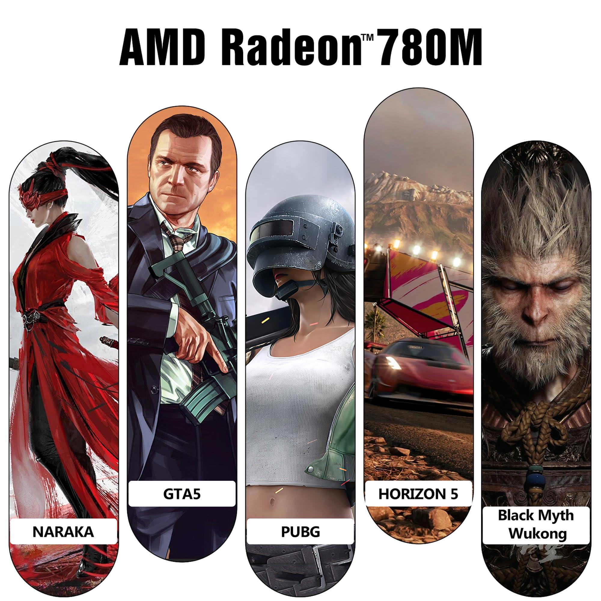 Dozlzyp 4K HD Mini Gaming PC Windows 11 Pro, AMD Ryzen 9 6900HX, 4* USB, 2* HDMI, Type-C USB4.0, 2* Lans 2.5G, Desktop Mini Computer, Wi-Fi 6E BT5.3, 64GB DDR5 1TB PCIe