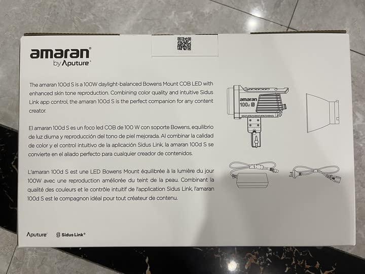 Aputure Aputure Amaran 100d S Bowens Mount LED Video Studio Light 100W 5600k Daylight with Bluetooth App Control for Interviews, Portrait Photography, Video Production