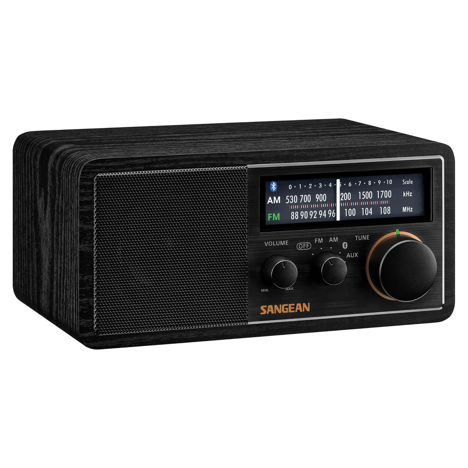 Sangean SANGEAN SG-118 AM/FM/Bluetooth Wooden Cabinet Radio with USB Phone Charging
