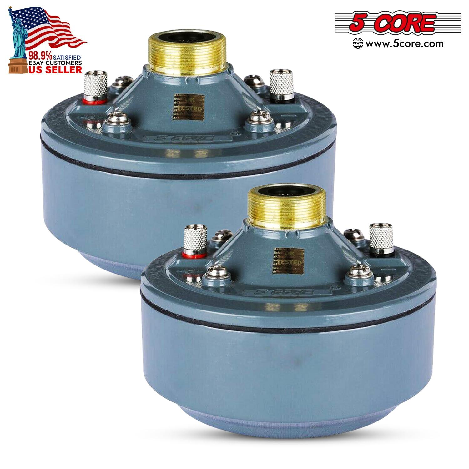 5 CORE 5 CORE Compression Driver 600W PMPO 16 Ohm Screw on Type Mid Range Horn Throat Tweeter Speaker 60W RMS 160-7000 Hz Frequency Ferrite Magnet 18 TPI Threading Weather Resistant Aluminum Body - DU 60W