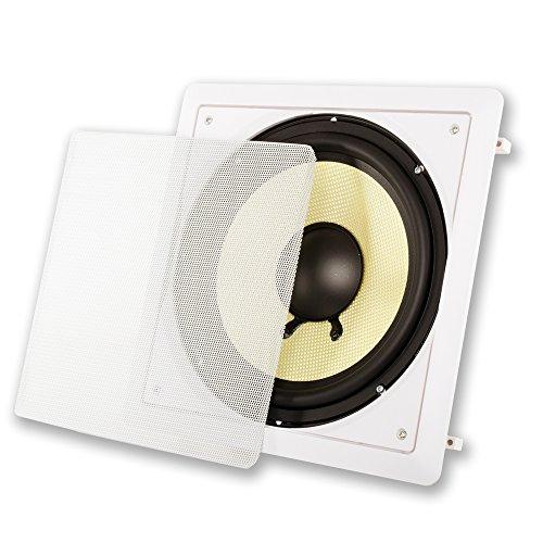 Acoustic Audio by Goldwood Acoustic Audio by Goldwood Acoustic Audio HDS10 in Wall 10" Home Theater Passive Subwoofer Speaker, White