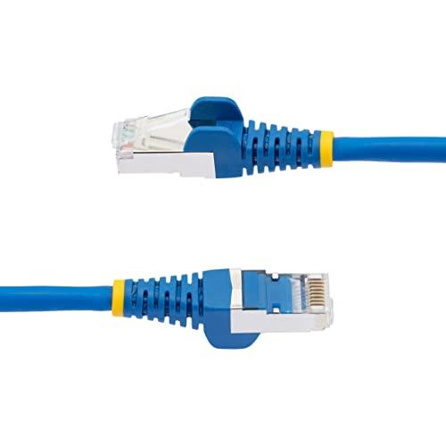 StarTech.com StarTech.com 9ft CAT6a Ethernet Cable - Low Smoke Zero Halogen (LSZH) - 10 Gigabit 500MHz 100W PoE RJ45 S/FTP Blue Network Patch Cord Snagless w/Strain Relief (NLBL-9F-CAT6A-PATCH)