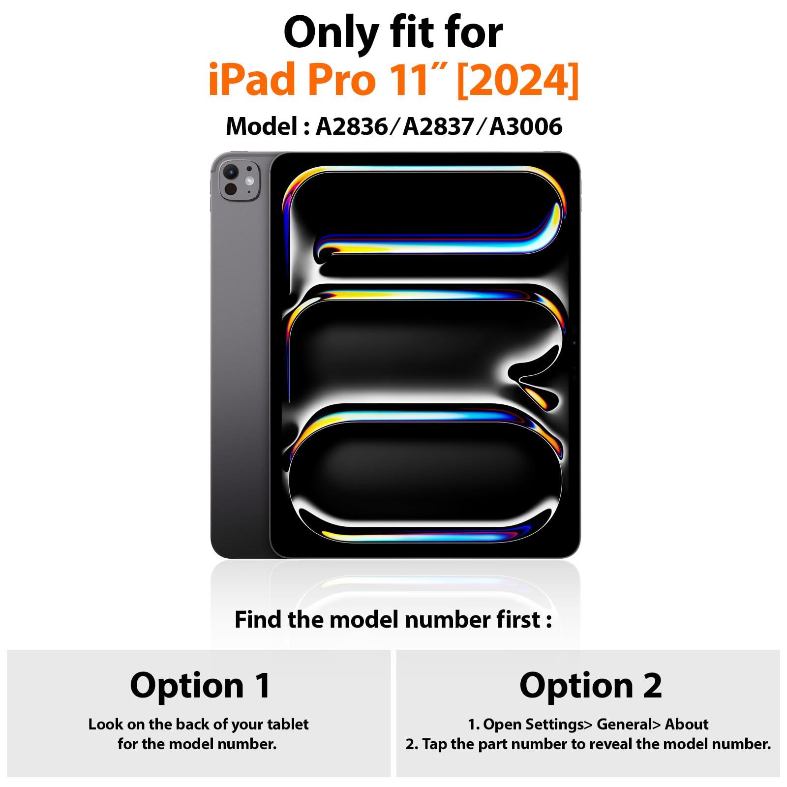 SEYMAC SEYMAC for iPad Pro 11 Inch Case 2024 (M4), Heavy Duty Shockproof Protective Case with Screen Protector, 360 Rotating Stand, Hand/Shoulder Strap and Pen Holder for iPad Pro 11 2024, Orange