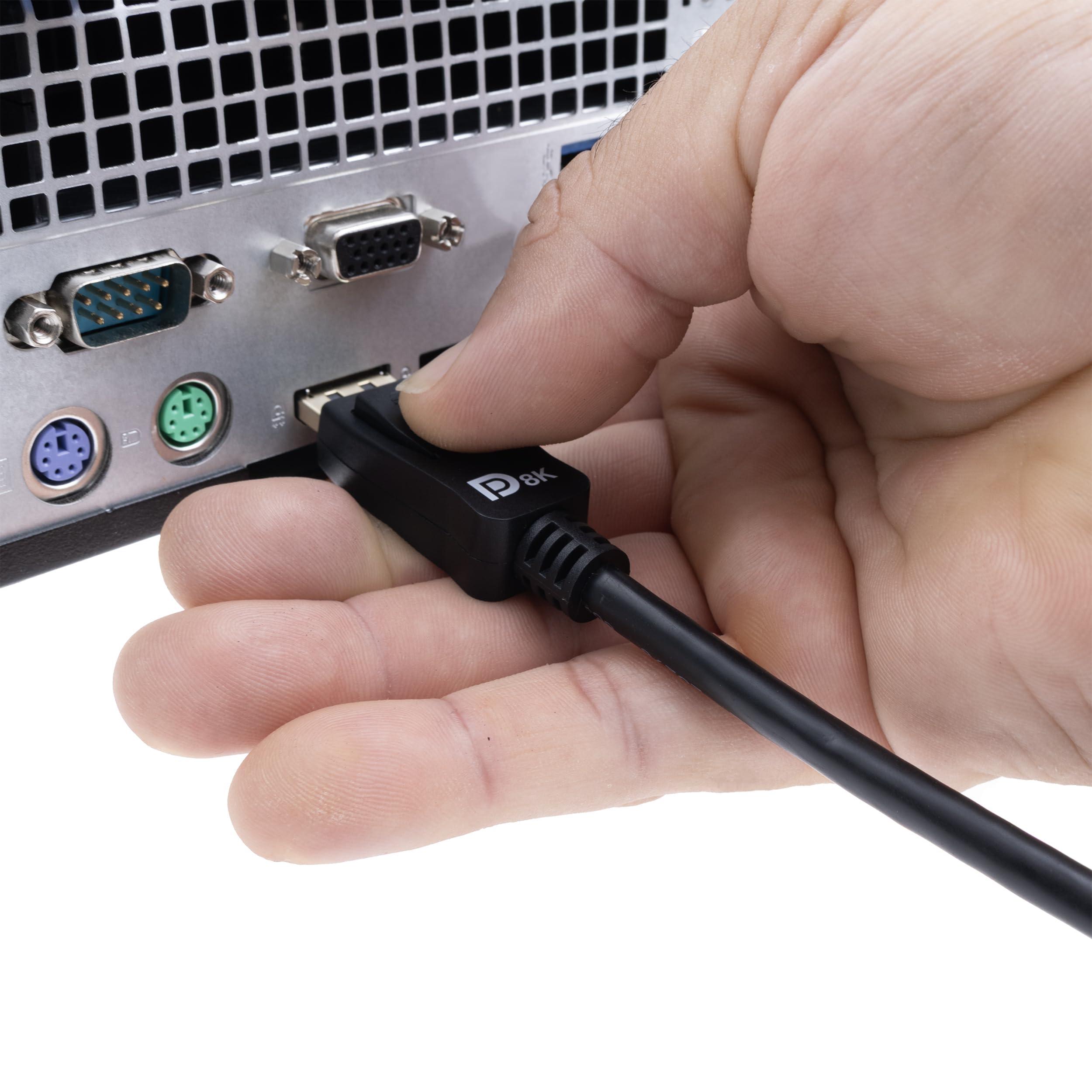 CableWholesale VESA Certified DisplayPort 1.4 Video Cable Male to Male - 32.4 Gbit/s, 8K@60Hz/4K@120Hz, HDR, DSC, Gold-Plated Connectors, 6 Feet