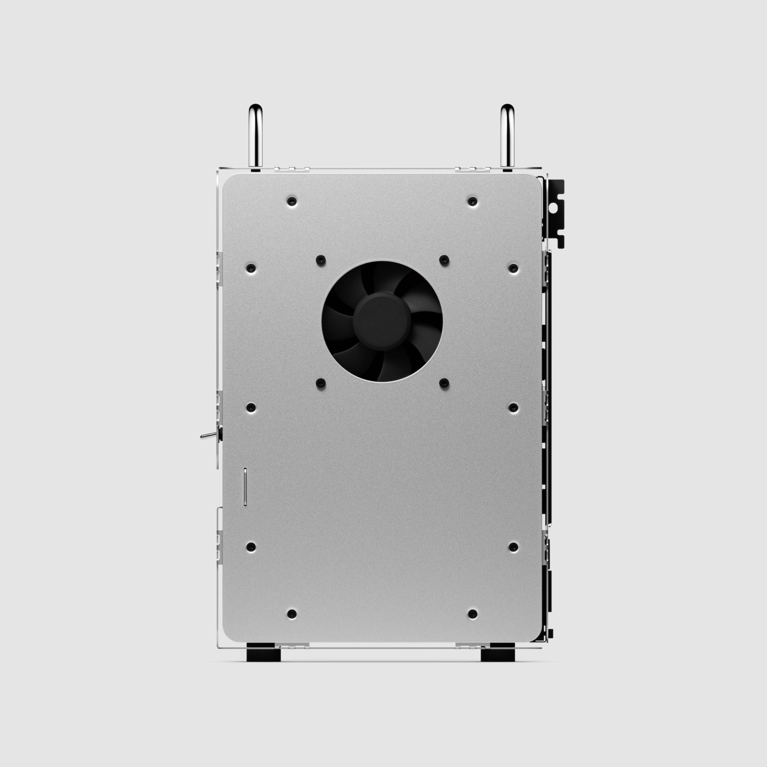 Teenage Engineering teenage engineering Computer-1 Mini-ITX PC Computer case Chassis with Powder Coated Aluminum, Chrome Metal Handles, and Dual-Slot GPU, Small Form Factor, Compatible with SFX Power Supply (Aluminum)