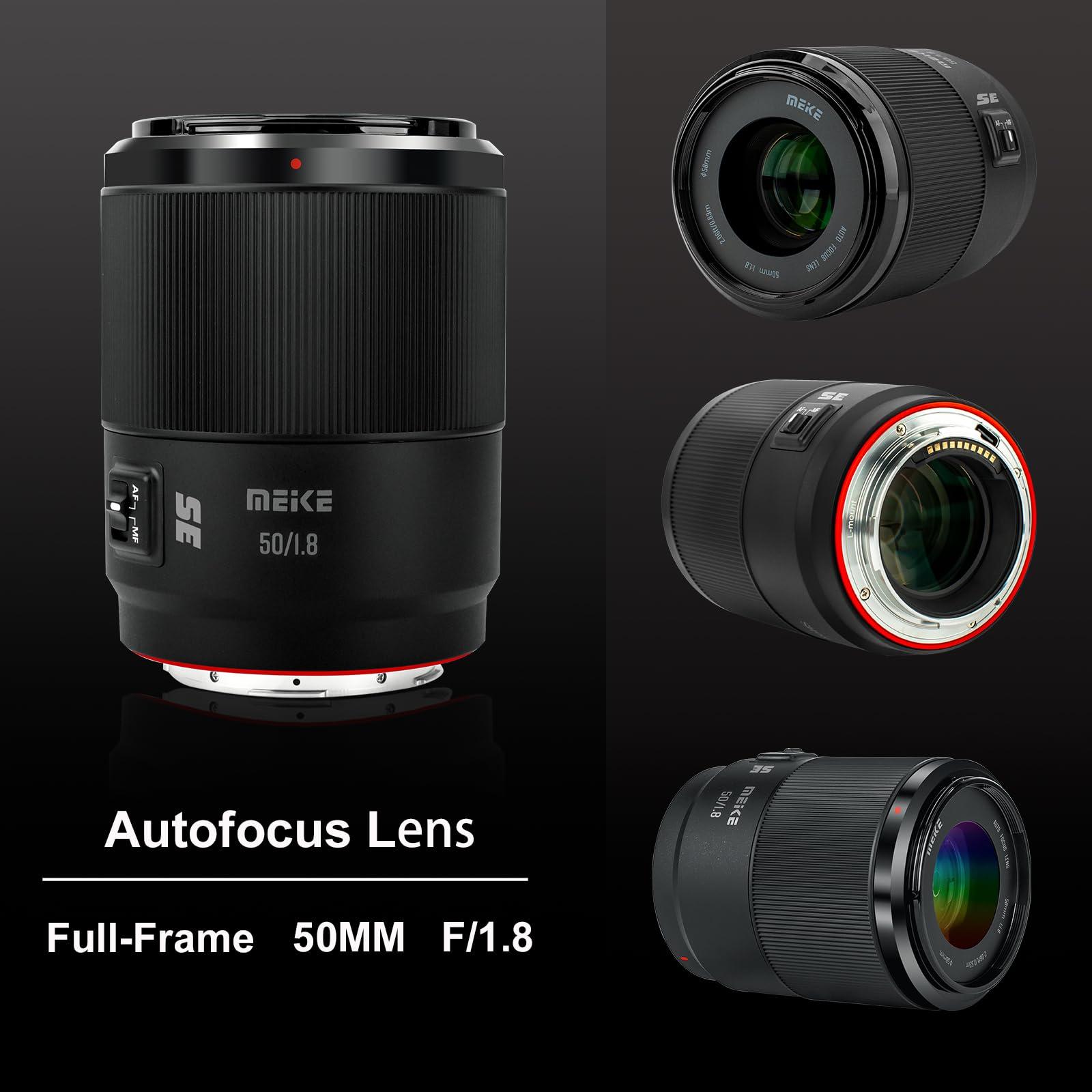 Meike Meike 50mm F1.8 Full Frame AF STM Lens Standard Aperture Auto Focus Fixed Prime Portrait Lenses for Panasonic Lumix Leica L-Mount Mirrorless Camera S1 S1R S1H S5