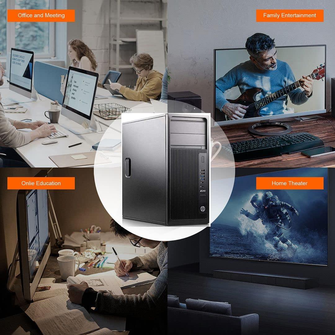 HP HP Tower Computers PC Workstation Z240,i5 Desktop,32GB Ram,512GB SSD + 2TB HDD,AX210 Built-in WiFi 6E,Windows 10,HDMI,DVI,DP,DVD,NVIDIA GT 1030 2GB,Wireless K&M +TJJ PAD (Renewed)