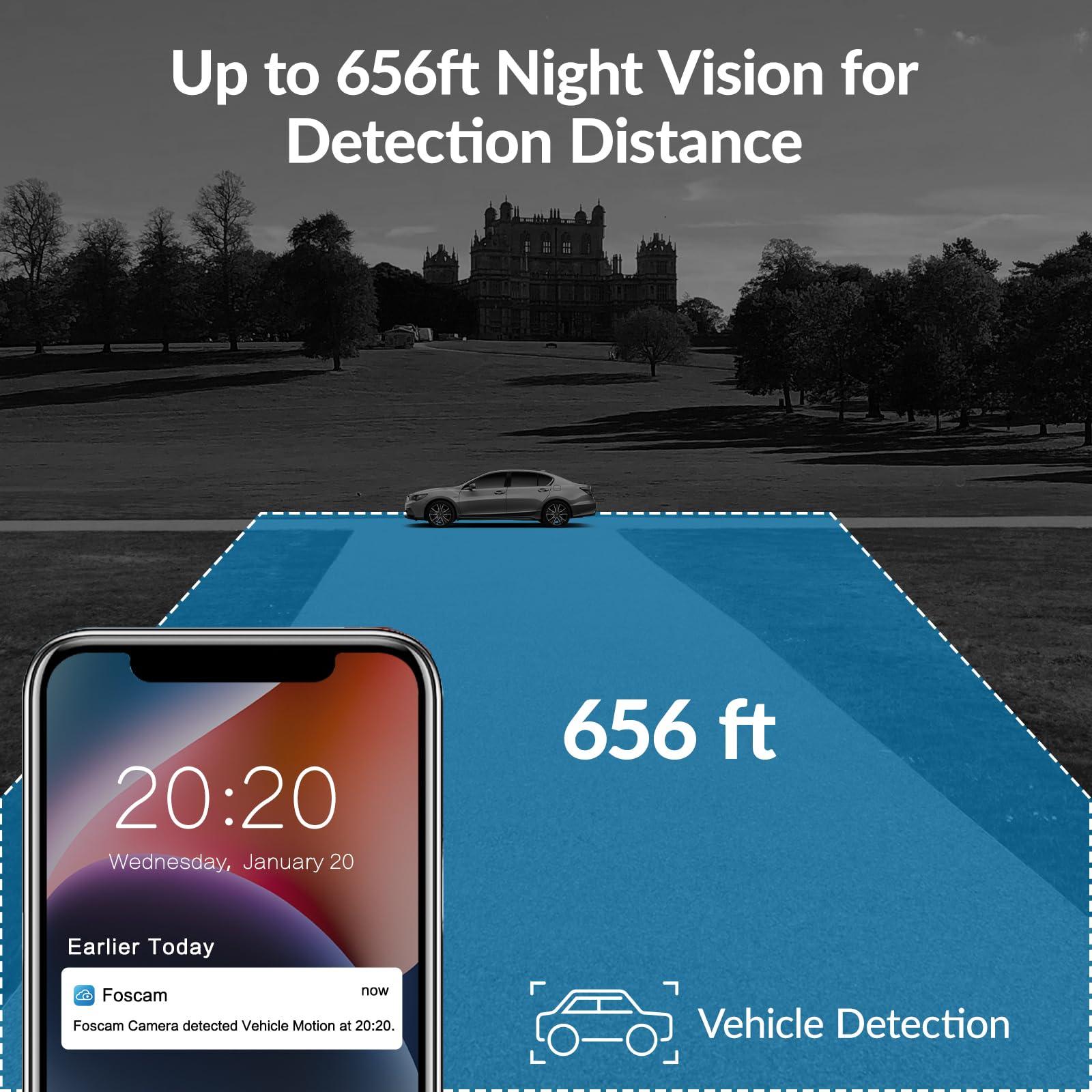 FOSCAM FOSCAM 4MP WiFi PTZ Outdoor Camera, 18X Optical Zoom with Auto Tracking, 2.4/5GHz WiFi Camera for Home Security, Person/Vehicle/Animal Detection, 656ft Night Vision, 350Pan 90Tilt, Two-Way Audio