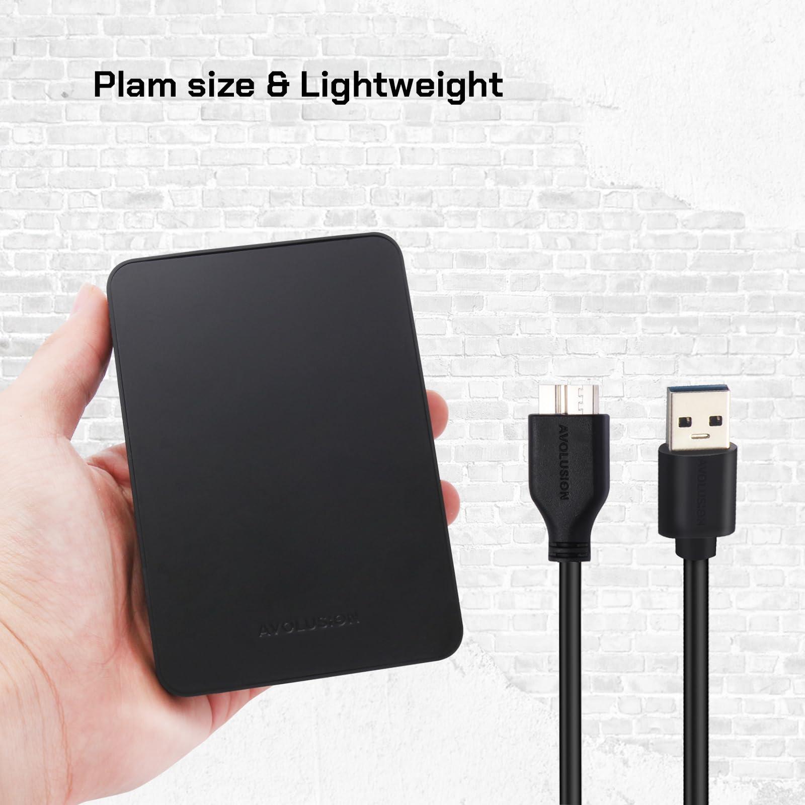 Avolusion Avolusion Z2-S 1TB USB 3.0 Ultra Slim External Hard Drive/Pocket Drive (for Windows, MacOS, Xbox, PlayStation) (Renewed)