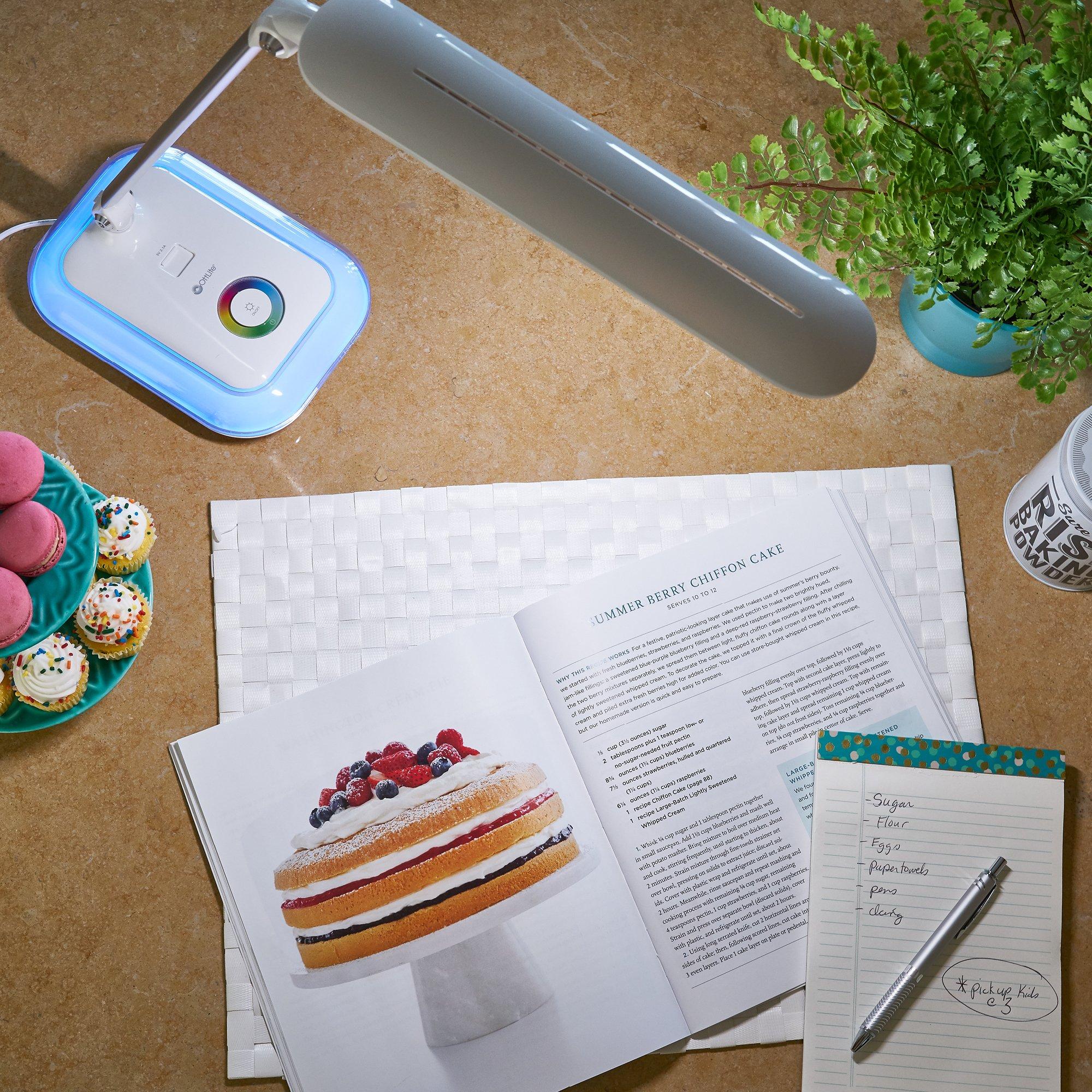 OttLite OttLite Glow LED Desk Lamp with USB Charging Port - Portable, Adjustable, Desk Light,White