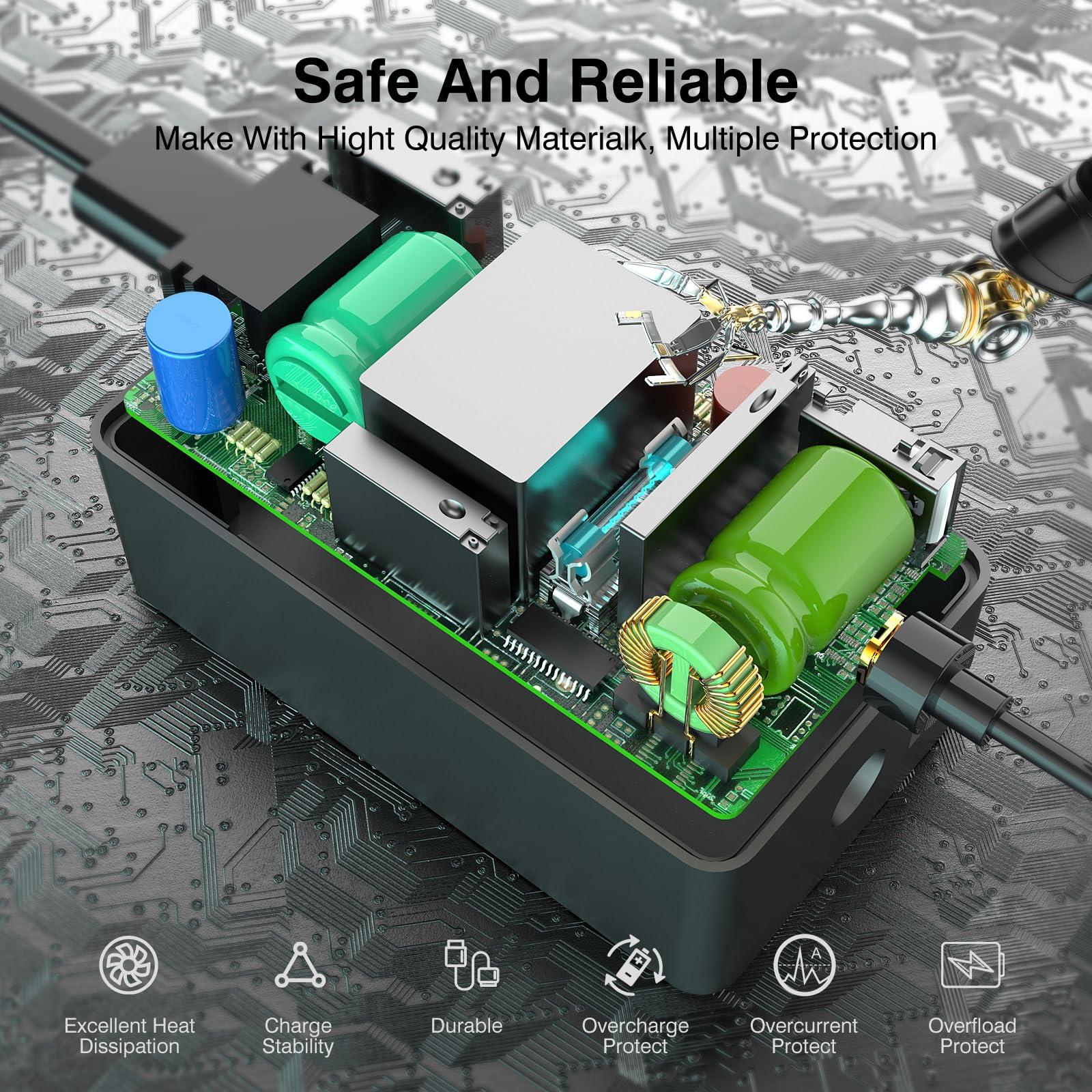 GAKUS [Upgraded Version] Surface Pro Charger 65W for Surface Pro 3/4/5/6/7/8/9/X Power Supply Adapter, Compatible for Both Microsoft Surface Book Laptop/Tablet,Works with 65W&44W&36W&24W (10 Ft Cord)