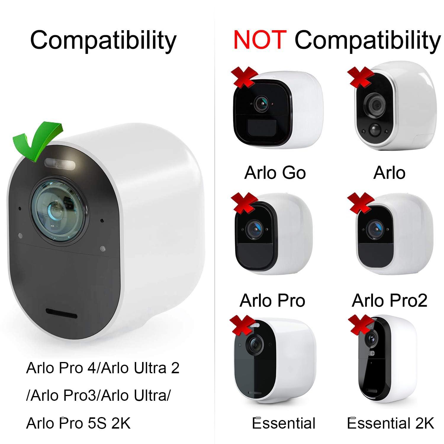 Uogw Uogw 3Pack 25FT Outdoor Magnetic Charging Cable for Arlo Pro 4/Arlo Ultra 2/Arlo Pro3/Arlo Ultra/Arlo Pro 5S 2K/Go 2 Camera,Power Adapter and Power Cable,Weatherproof Outdoor - (White)