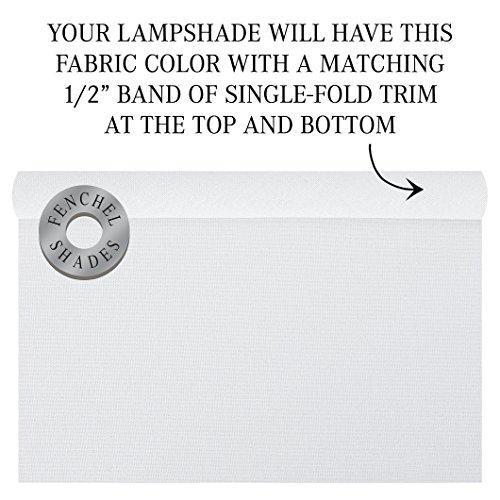 FenchelShades.com FenchelShades.com Lampshade 9" Top Diameter x 16" Bottom Diameter x 15" Slant Height with Washer (Spider) Attachment for Lamps with a Harp (Linen White)