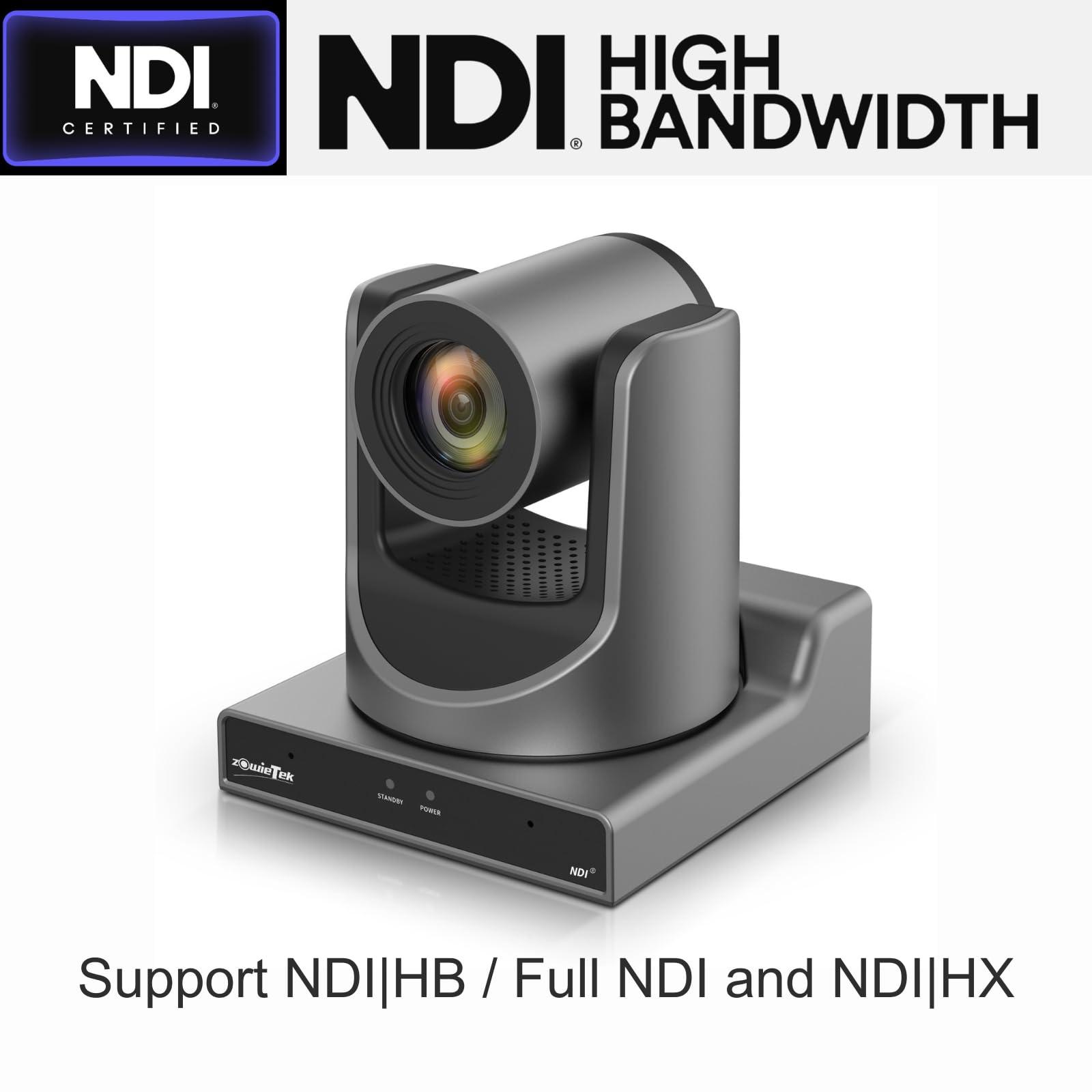 zowietek zowietek New Gen PTZ Camera PoE | AI Tracking | 30X Optical Zoom | NDI|HB (Full NDI) with simultaneous SDI, HDMI and USB Outputs | IP Live Streaming for Meeting, Church, Events, Teaching