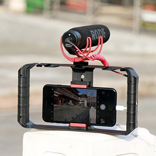 ULANZI Ulanzi U Rig Pro Video Rig for iPhone, Phone Stabilizer Rig w Triple Cold Shoe Mount,Phone Tripod Mount for iPhone 16 15 14 13 12 11 Pro Max XS Max X 8 plus OnePlus 7 Pro Samsung Google Pixel Vlogging