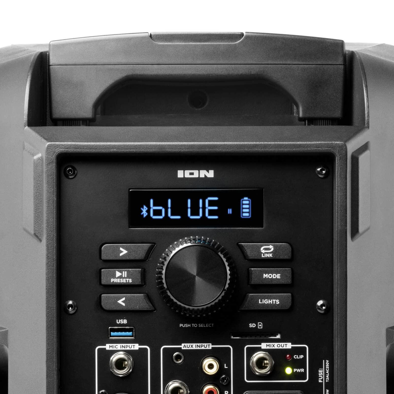 Ion Ion IPA118A Power Glow 300 Bluetooth 300 Watt Portable Speaker System (Black)