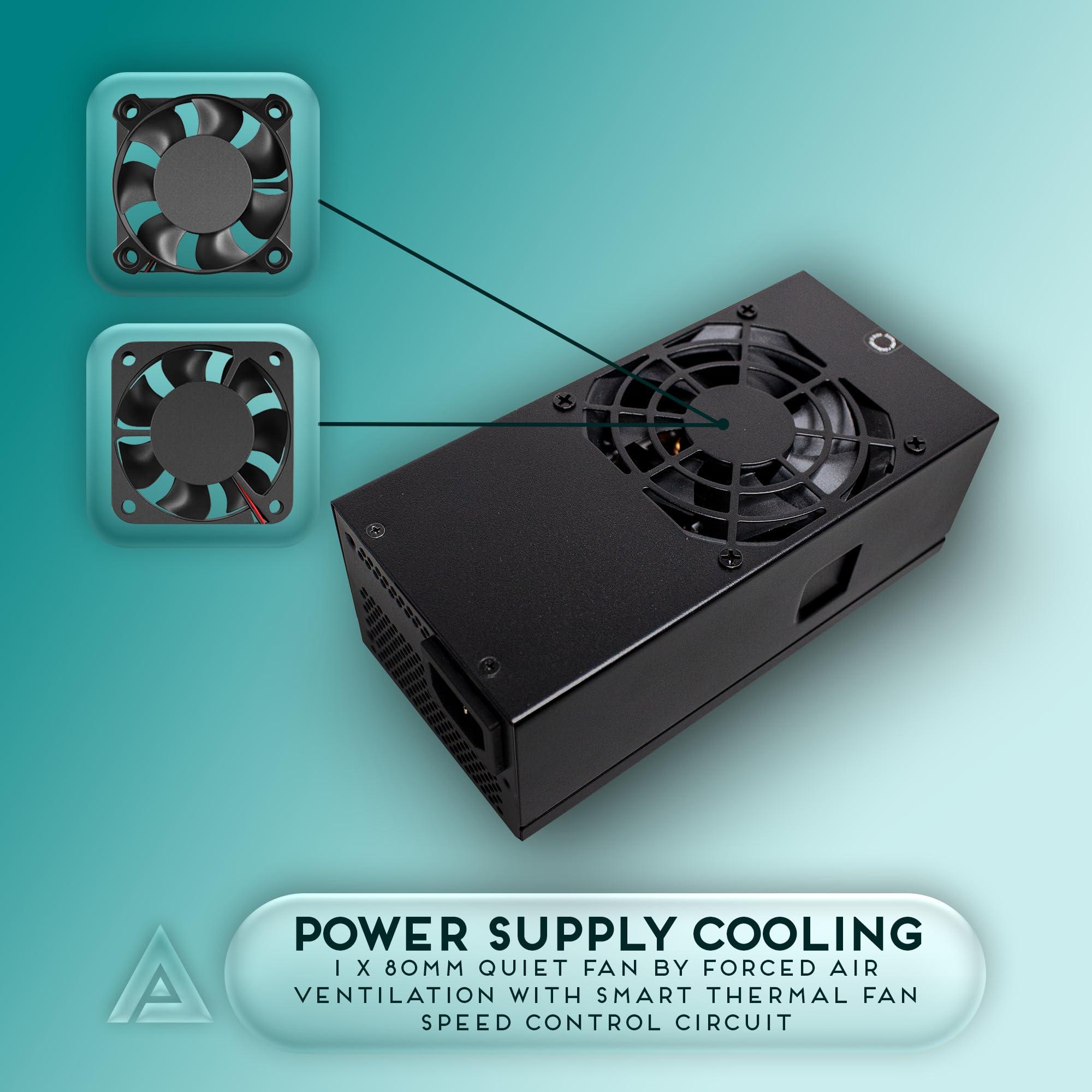 Apevia Apevia TFX-PFC400W TFX 400W Fixed Cables, Full Range Active PFC Computer Power Supply