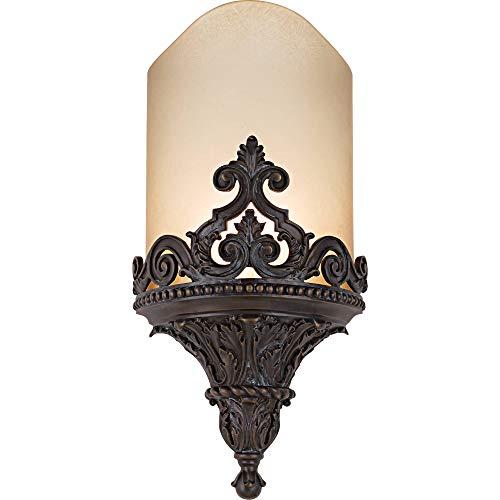 Metropolitan Lighting Metropolitan N2491-26, Boudoir Glass Wall Sconce Lighting, 1 Light, 100 Total Watts, Bronze