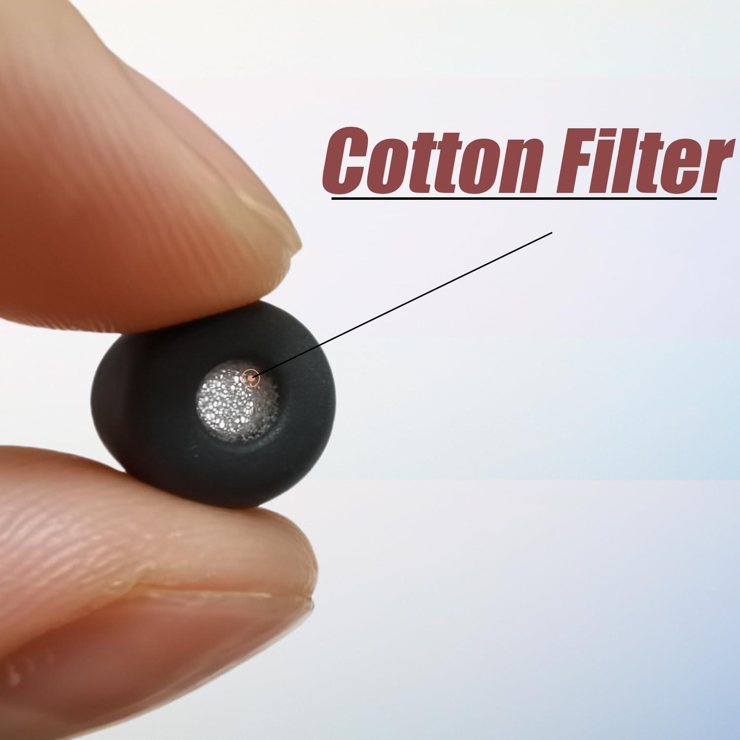 Luckvan Extra Small Earbuds Tips Replacement Memory Foam Tips Filter Screen Ear Tips Extra Small for in Ear Earbuds, Black 3 Pairs