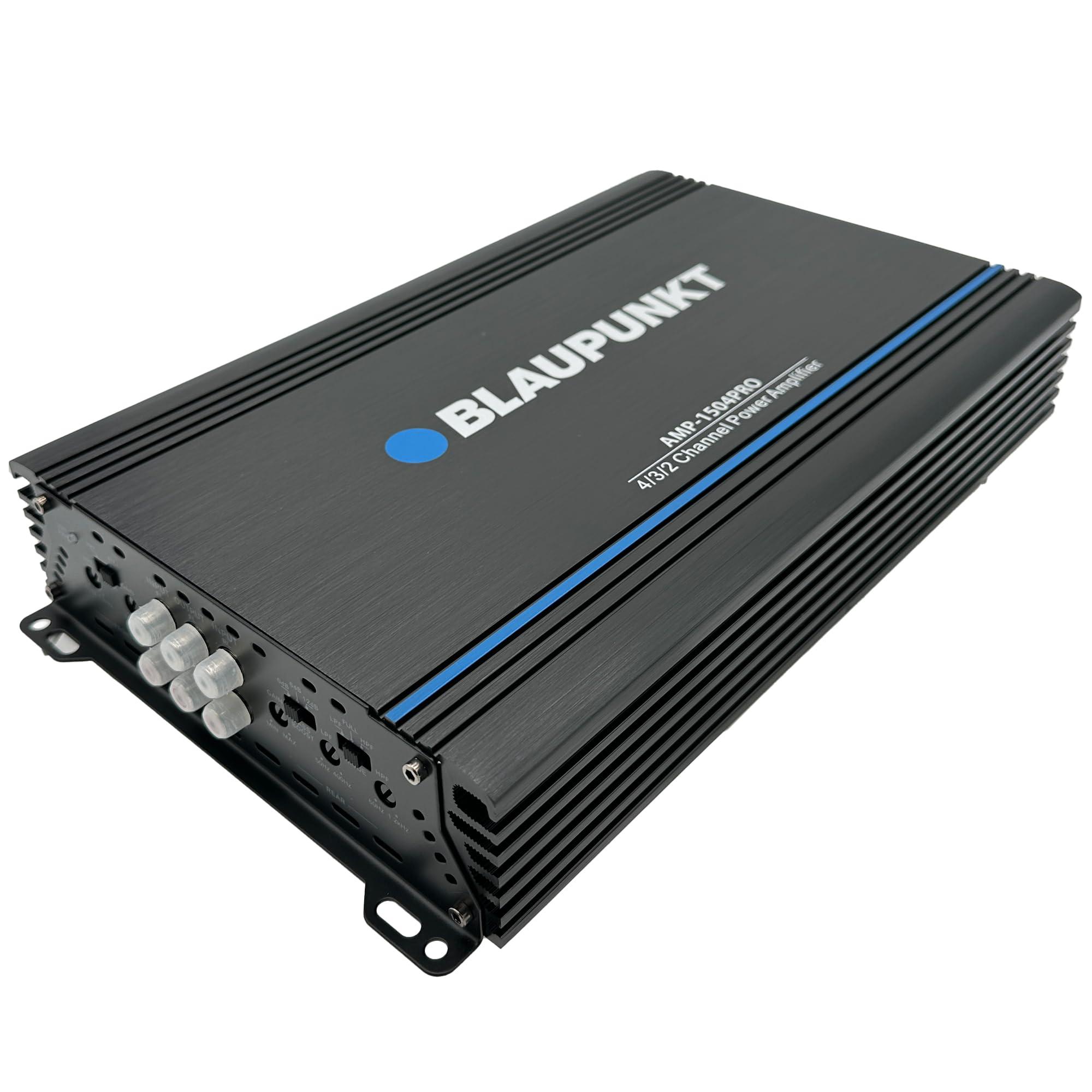 BLAUPUNKT BLAUPUNKT 1504PRO Car Audio 4/3/2-Channel Full Range 2 Ohm Stable Amp Amplifier 1500 Watts Max | Slim and Compact