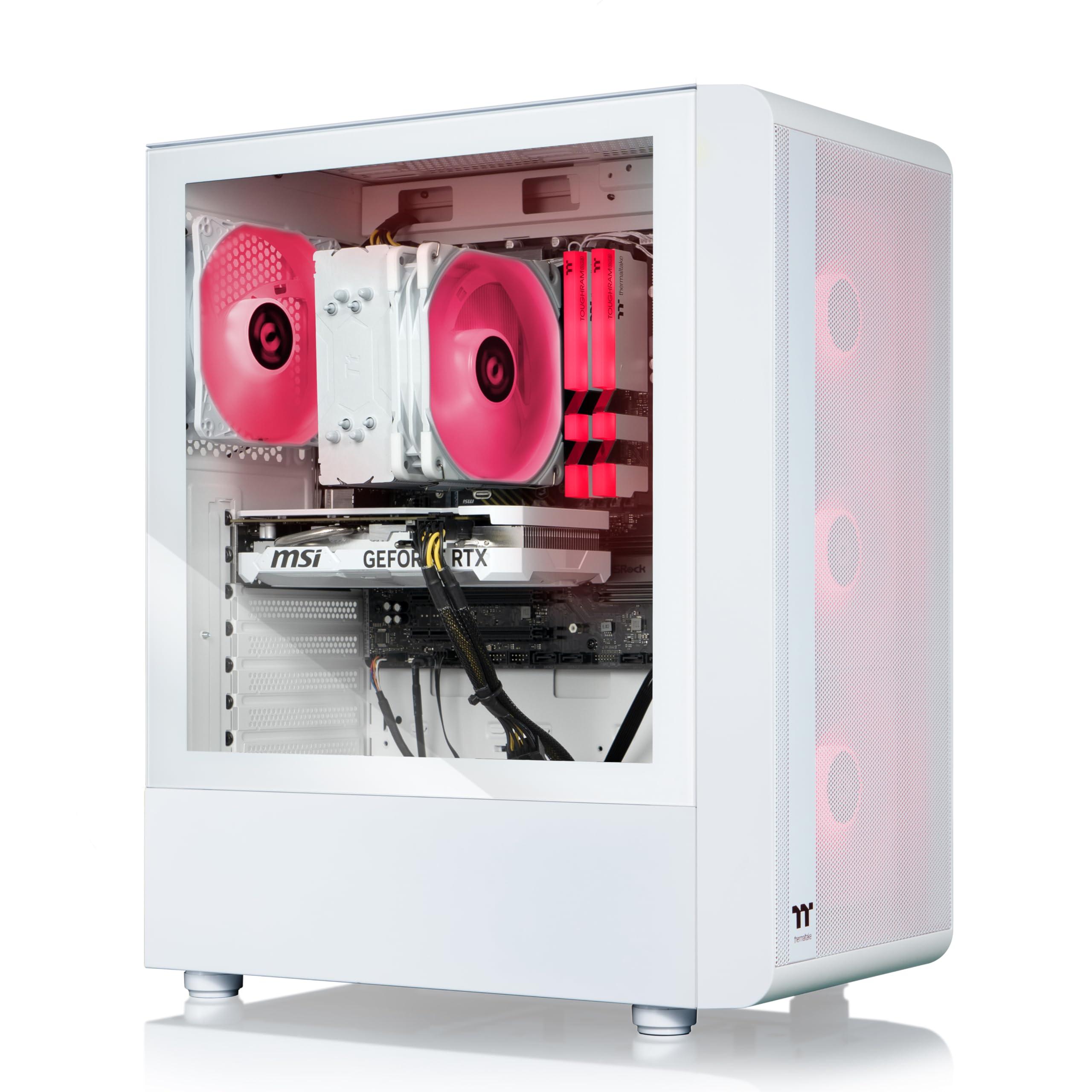 Thermaltake Thermaltake LCGS Quartz i460 R4 Gaming Desktop (Intel Core i5-13400F, 3600Mhz 16GB RGB Memory, NVIDIA GeForce RTX 4060, 1TB NVMe M.2) S2QT-B66R-460-LCS