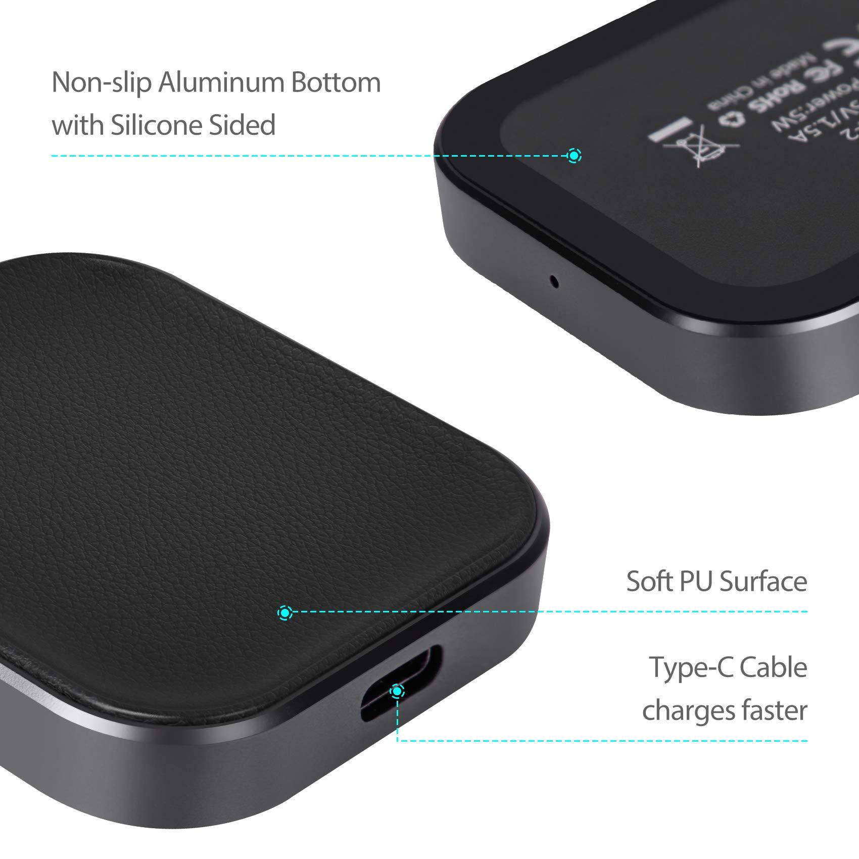 Miroddi Airpods Pro Charger, Wireless Charger for AirPods Pro 2, AirPods Pro 1, AirPods 4 (with ANC), AirPods 3, AirPods 2, AirPods Wireless Charging Station (No AirPods Included), Black