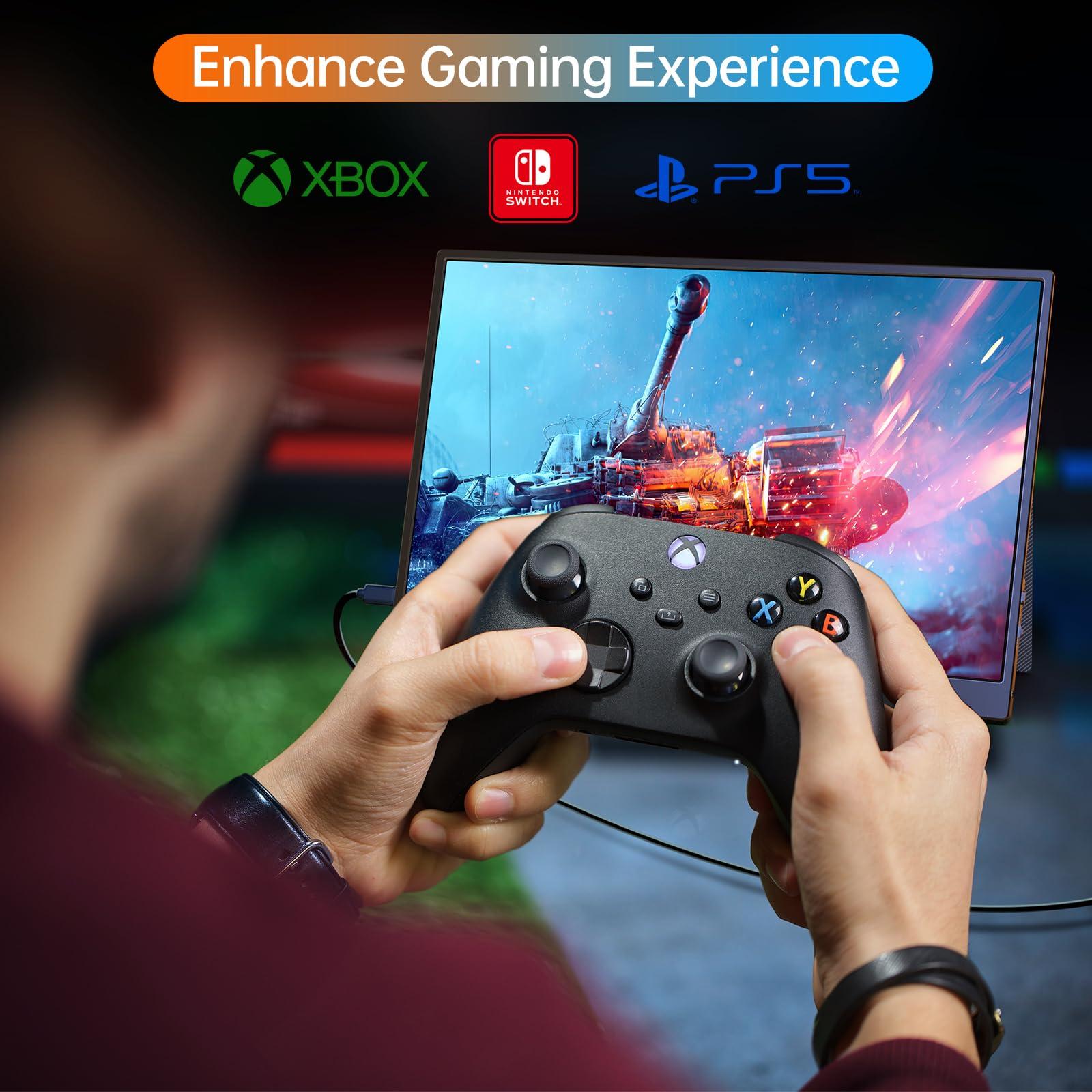 VILVA VILVA OLED Portable-Monitor-for-Laptop - 13.3 1080P FHD IPS Display USB-C HDMI Portable Monitor for Laptop with Cover and Speakers External Monitor for Laptop/PC/Mac/Phone/Xbox Switch/PS4/