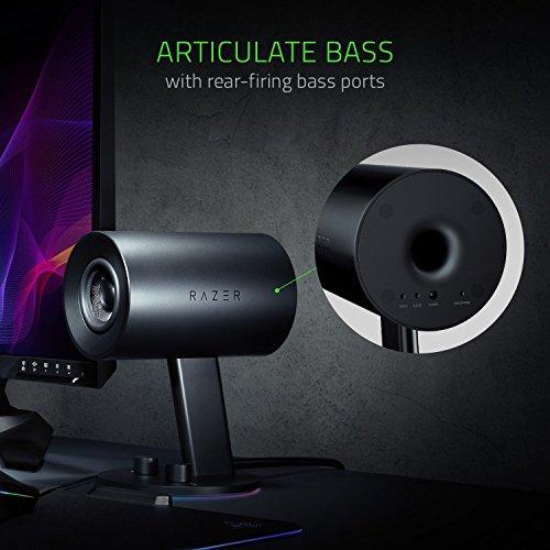 Razer Razer Nommo Chroma - Computer Speakers, Rear Bass Ports for Full Range Gaming & Sound Immersion - Custom Woven Glass Fiber 3in Drivers (Renewed)
