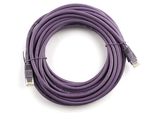 Networx Networx RJ45 Cat 6 Ethernet Patch Cable 25 Foot Purple Booted UTP for PC, TV, Tablet, Gaming, Routers, and Printers, High Speed 10Gbps, Gold Plated, Indoor/Outdoor Use