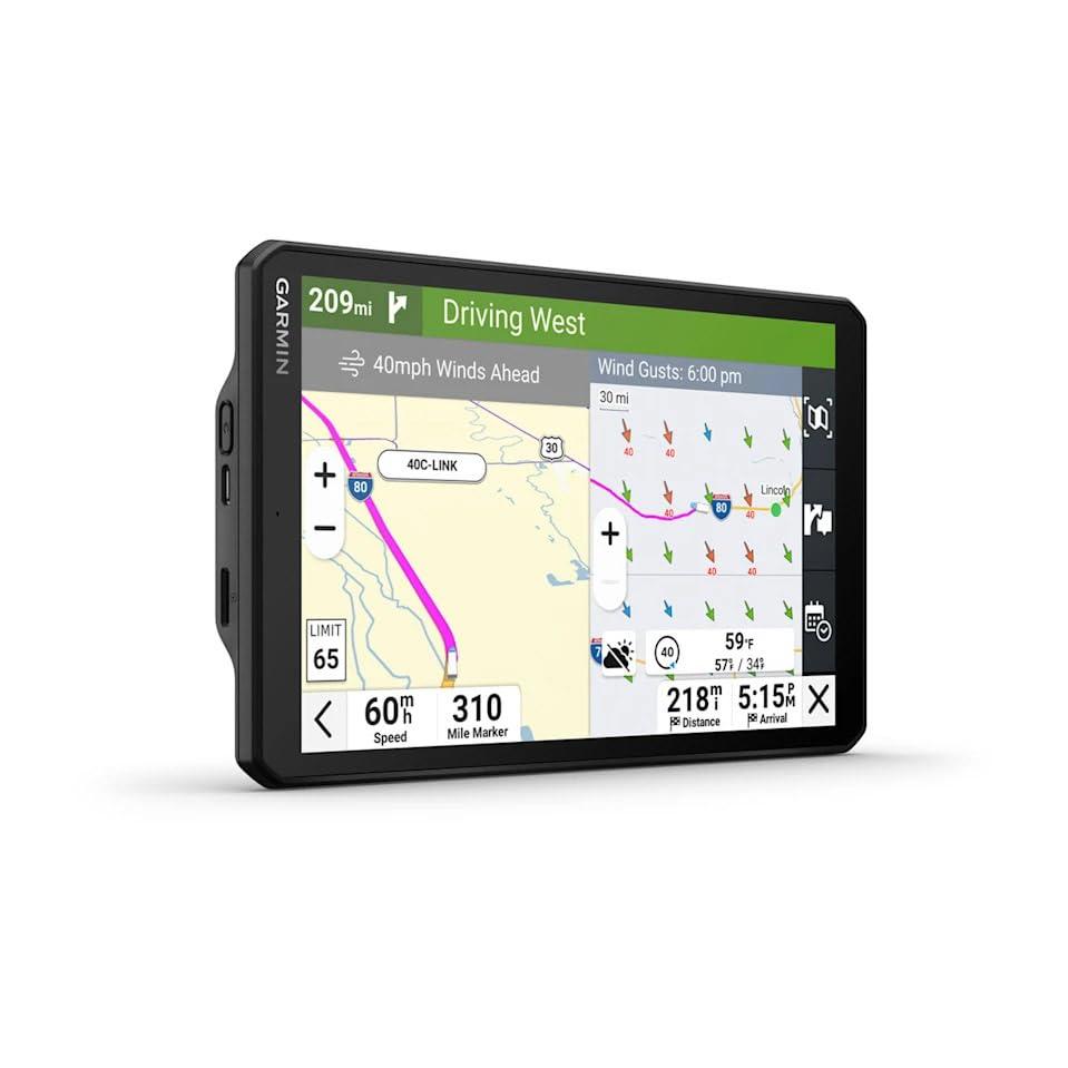 Garmin Garmin Dezl OTR820 GPS Truck Navigator 8" Display Touchscreen, Commercial GPS Navigation for Semi-Truck Drivers, Bundle with 32GB SD Memory Card + dzl Headset 110 Premium Trucking Headset + More