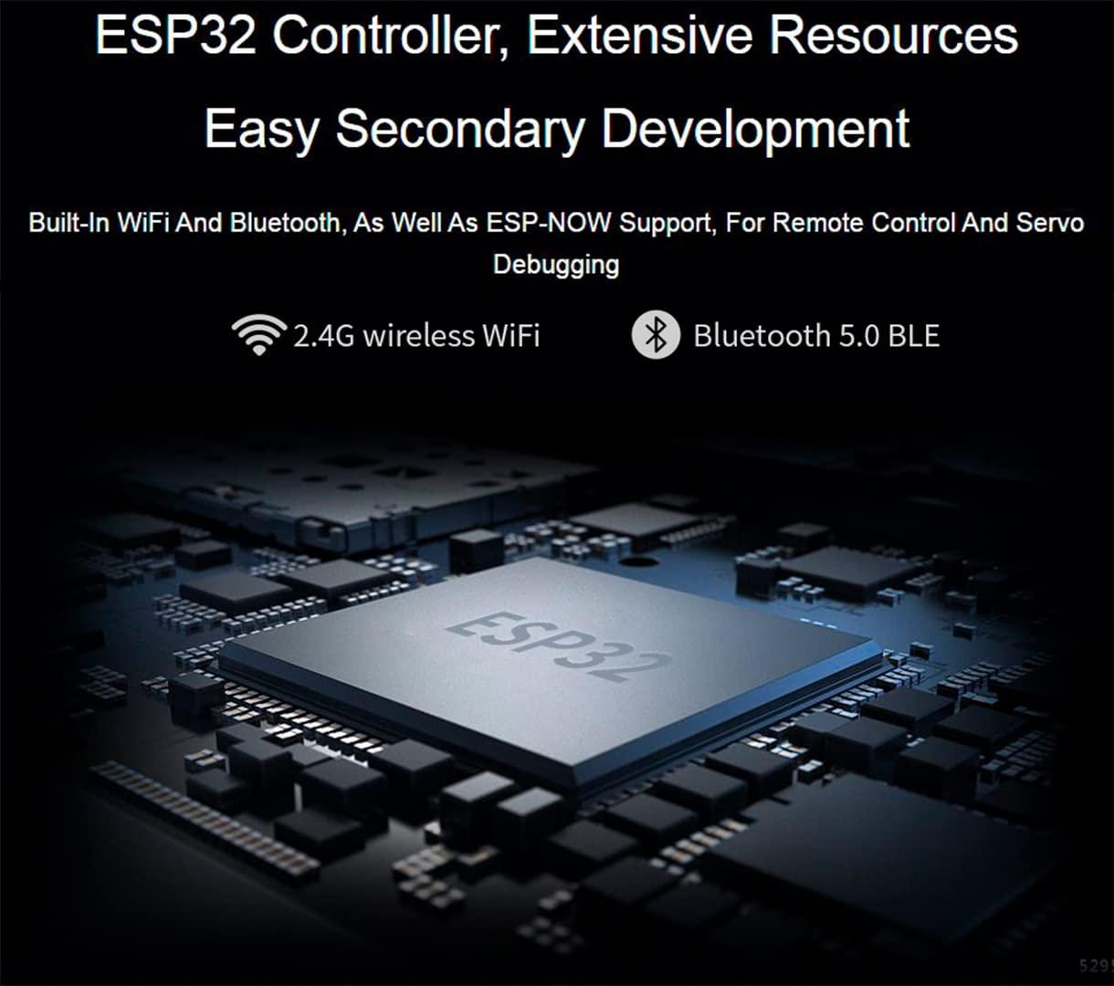 waveshare waveshare ESP32 Servo Driver Expansion Board, Built-in WiFi and Bluetooth 6~12V Voltage Input UART Serial Bus Control Allows Controlling up to 253 SC, ST Series Serial Bus Servos Simultaneously