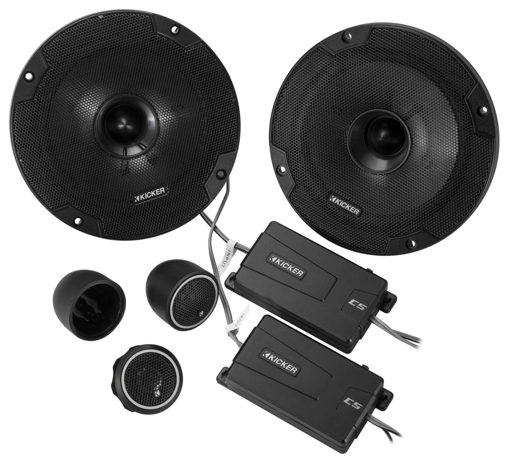 KICKER KICKER 2 Pairs 46CSS654 6.5" 600 Watt 4-Ohm Car Audio Component Speakers CSS65