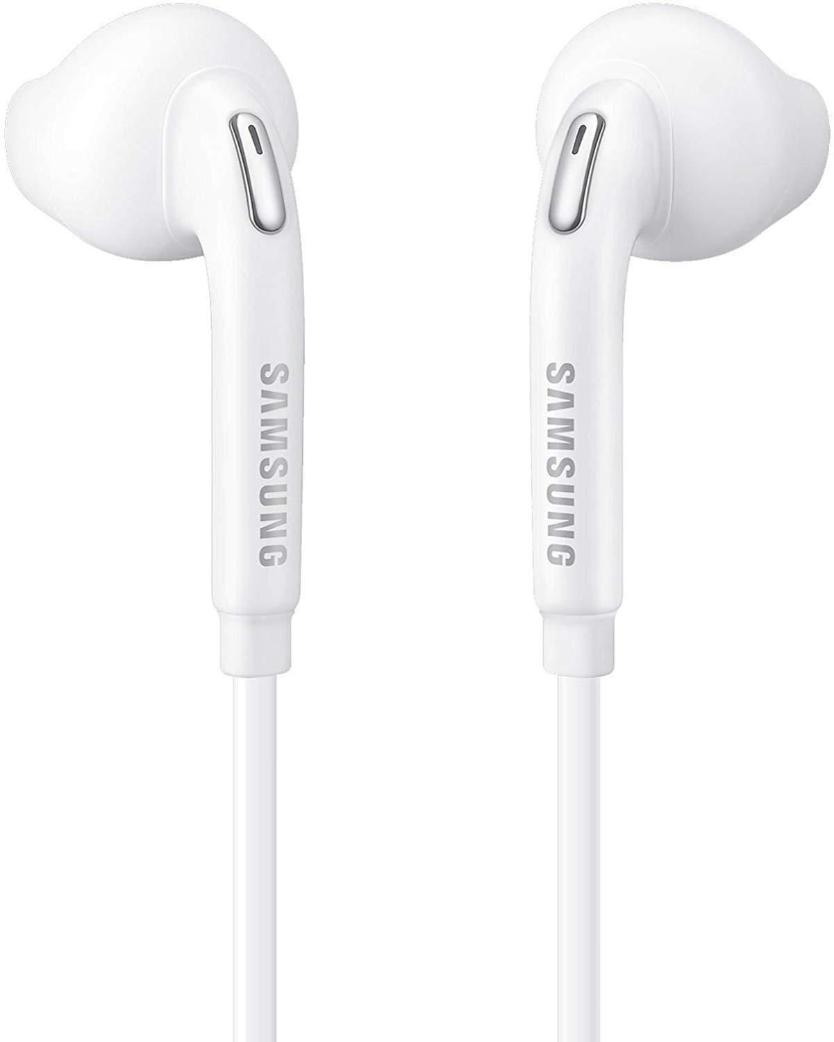 Samsung SAMSUNG Samung Wired Earbuds Original 3.5mm in-Ear Headphones Galaxy S10, S10 Plus, S10e Plus, Note 10, A71, A31 - Microphone & Volume Remote - Includes Black Velvet Carrying Pouch - White