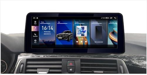 Pioowirk 12.3 inch Car GPS Navigator Android 12 Stereo for BMW 3 4 Series F30 F31 F32 F33 F34 F36 with iDrive System Retained Blu-ray Touch Screen with CarPlay (NBT System Octa Core 6GB RAM 128GB ROM)