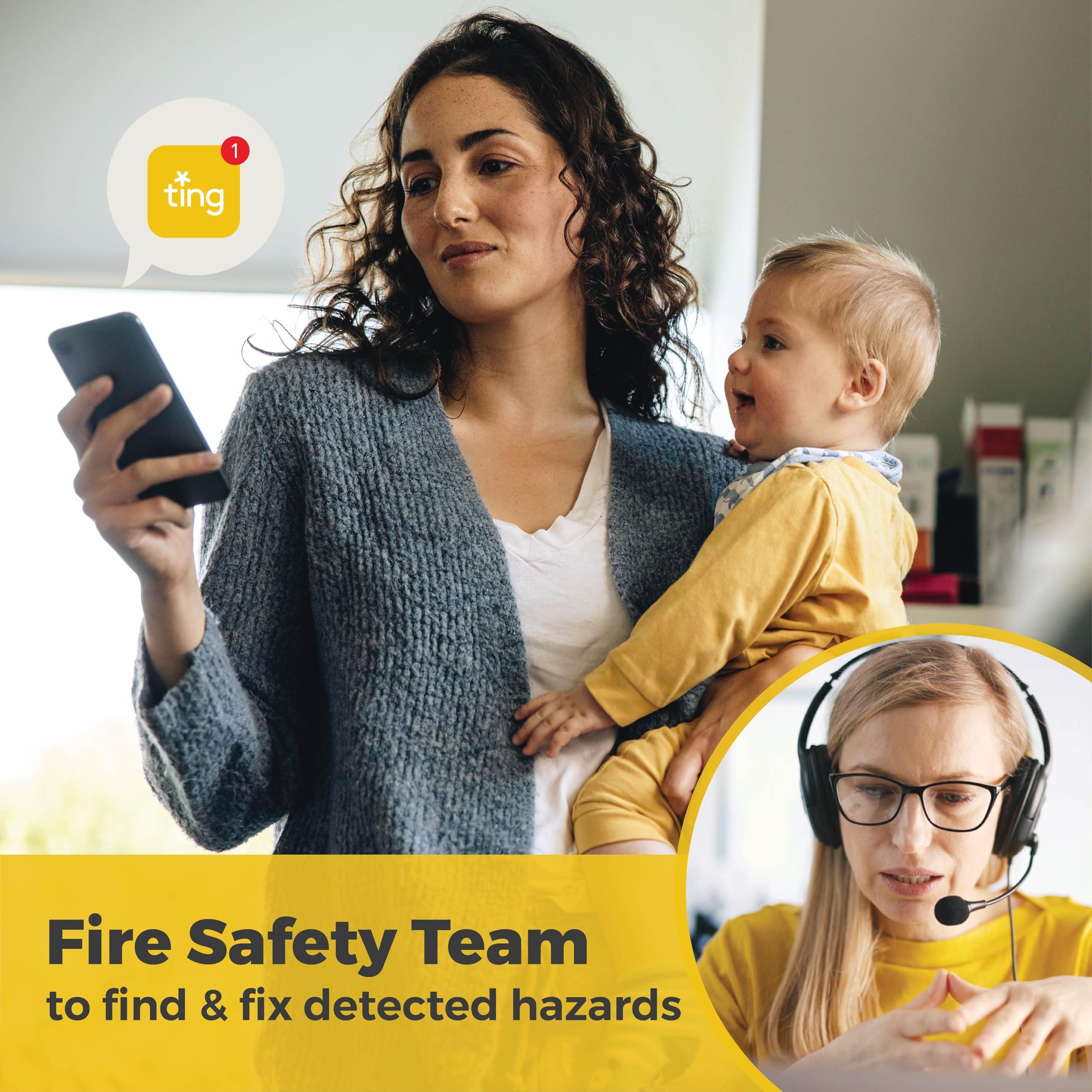 Ting Fire Ting Fire Ting Smart Fire Prevention Sensor & Service - Includes 12 Months of Required Service, Residential Use Only