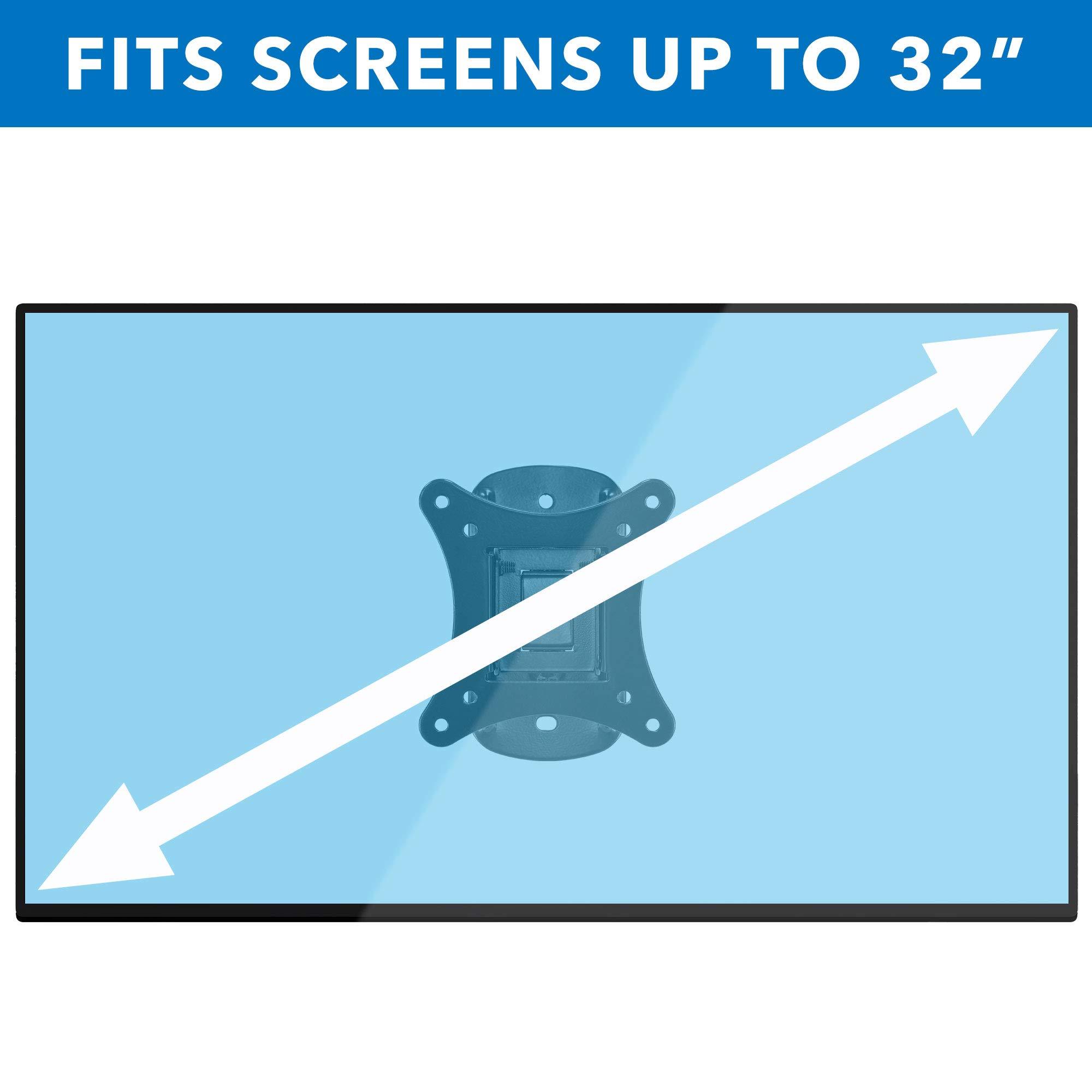 Mount-It! Mount-It! MI-2829 Small TV Monitor Wall Mount | RV TV Mount | Quick Release VESA Wall Mount | Fits 19 20 21 22 23 24 25 Inch Screens | 75 100 VESA Compatible | Low-Profile Slim Design | 44lb Capacity