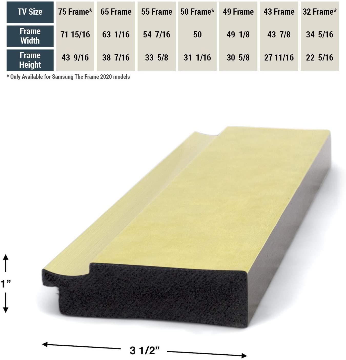 Frame My TV Frame My TV Deco TV Frames - Contemporary Gold Smart Frame Compatible ONLY with Samsung The Frame TV (65\", Fits 2021-2024 Frame TV)