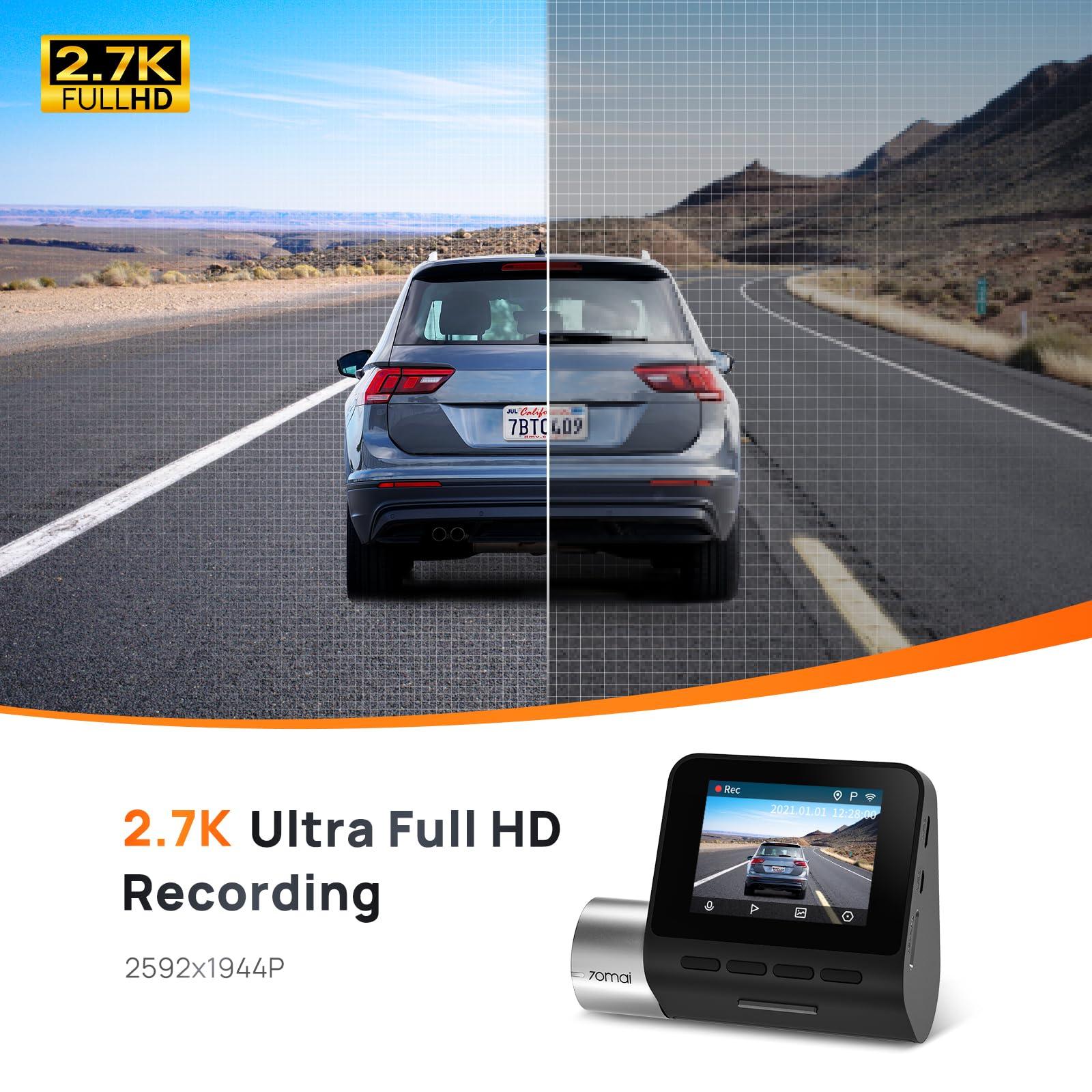 70mai 70mai Front Dash Cam A500S+ 32GB Card 1944P UHD with Sony IMX335, Built-in WiFi GPS Smart Dash Camera for Cars, Optional Rear Dash Cam, ADAS, 2\'\' IPS LCD Screen, 140 Wide Angle, WDR, Night Vision