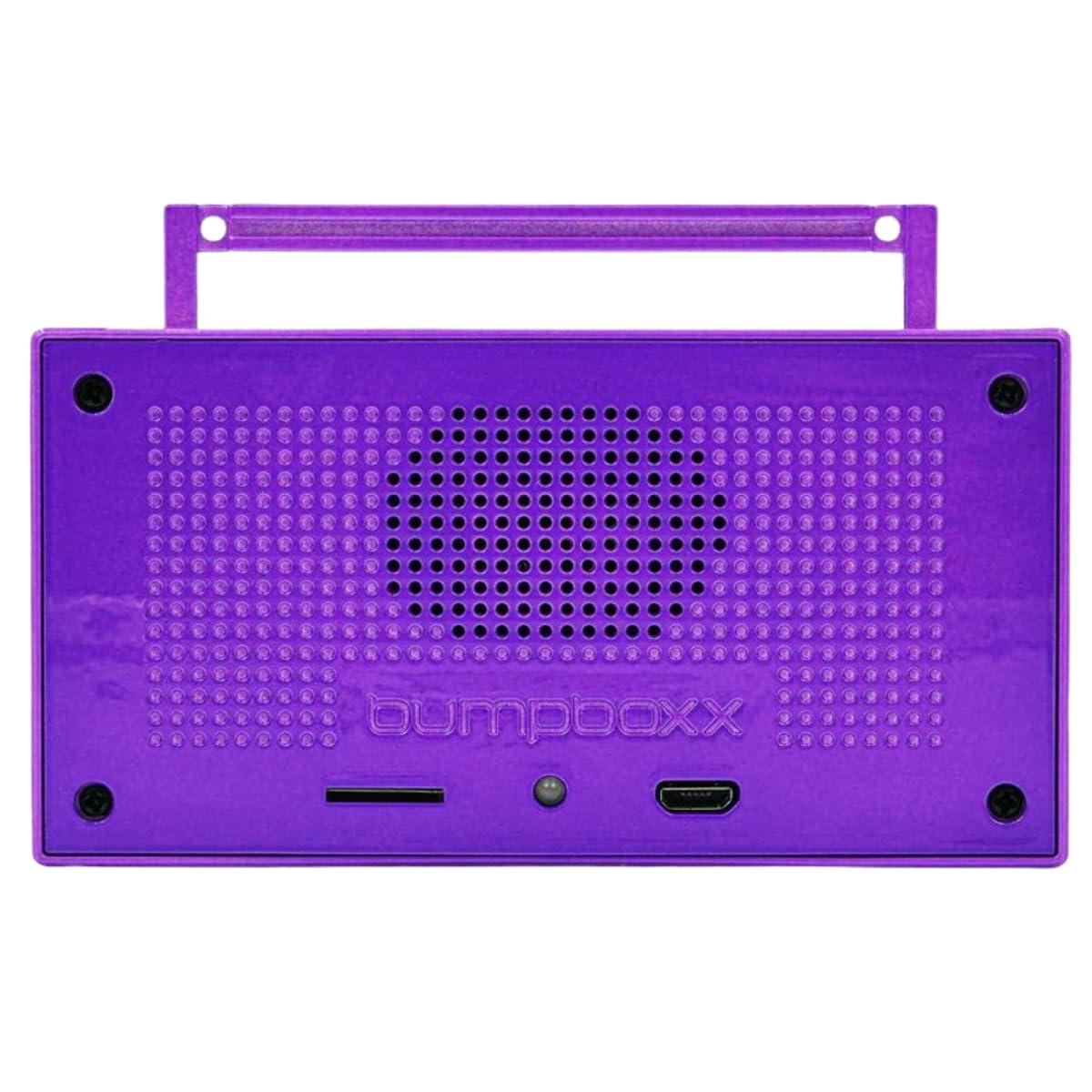 Bumpboxx Bumpboxx MicroBoom Wearable Necklace Bluetooth Speaker Boombox | Bluetooth Portable Speaker | Includes 24 Chain & Rechargeable LI-ION Battery | Add Music to The Latest Fashion Trend | Poppoin Purple