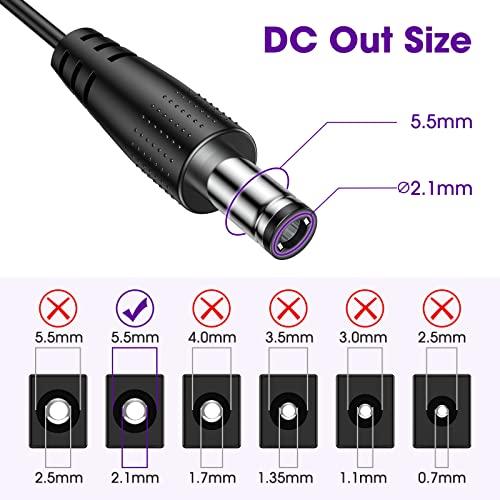 HitLights HitLights 12V 2A Power Supply Adapter, UL-Listed, 120V AC to 12V DC Transformer, 12 Volt 2 Amp Wall Charger for LED Strip Lights and Other Low Voltage Devices